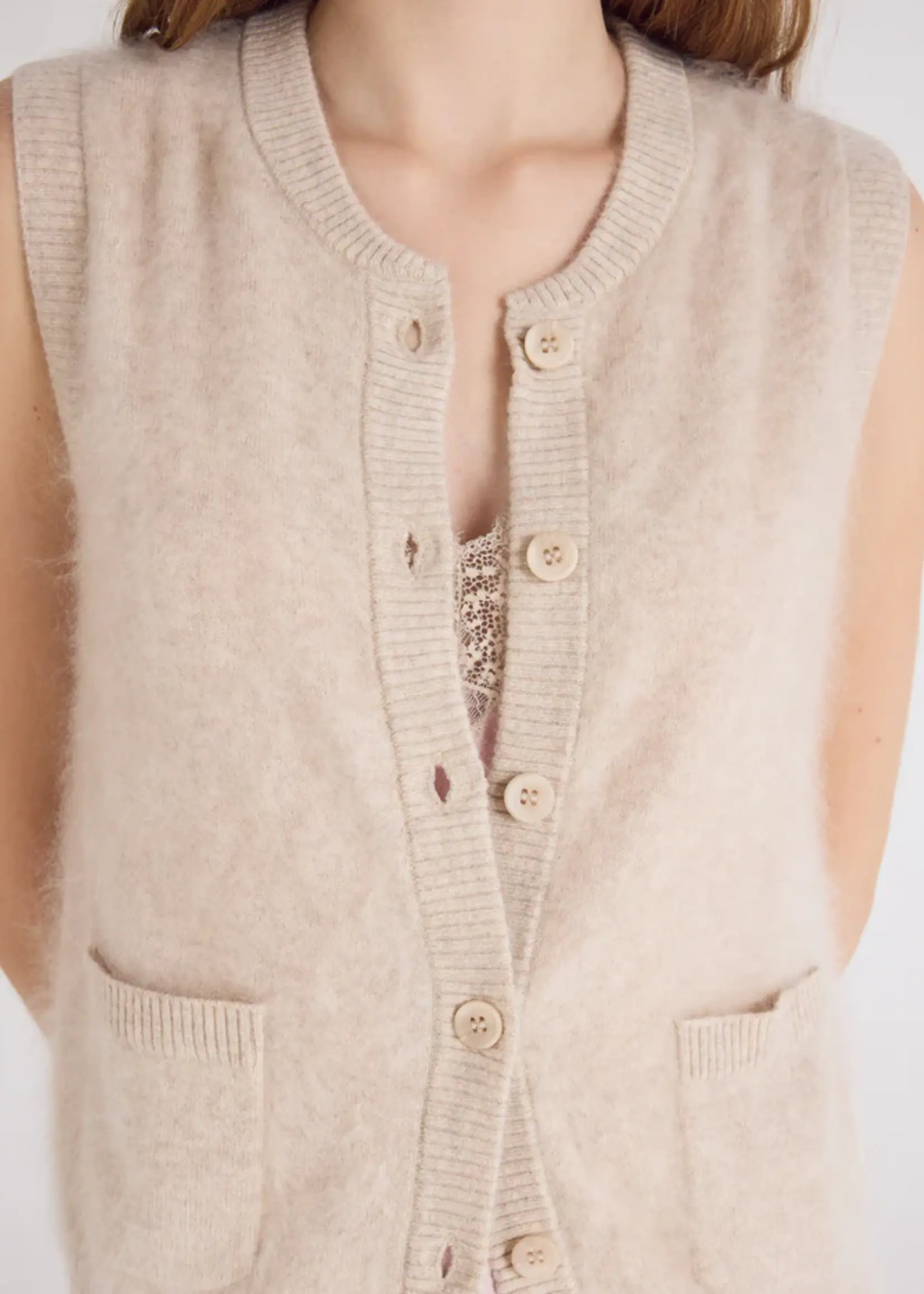 Absolut Cashmere Lana Debardeur - Oat