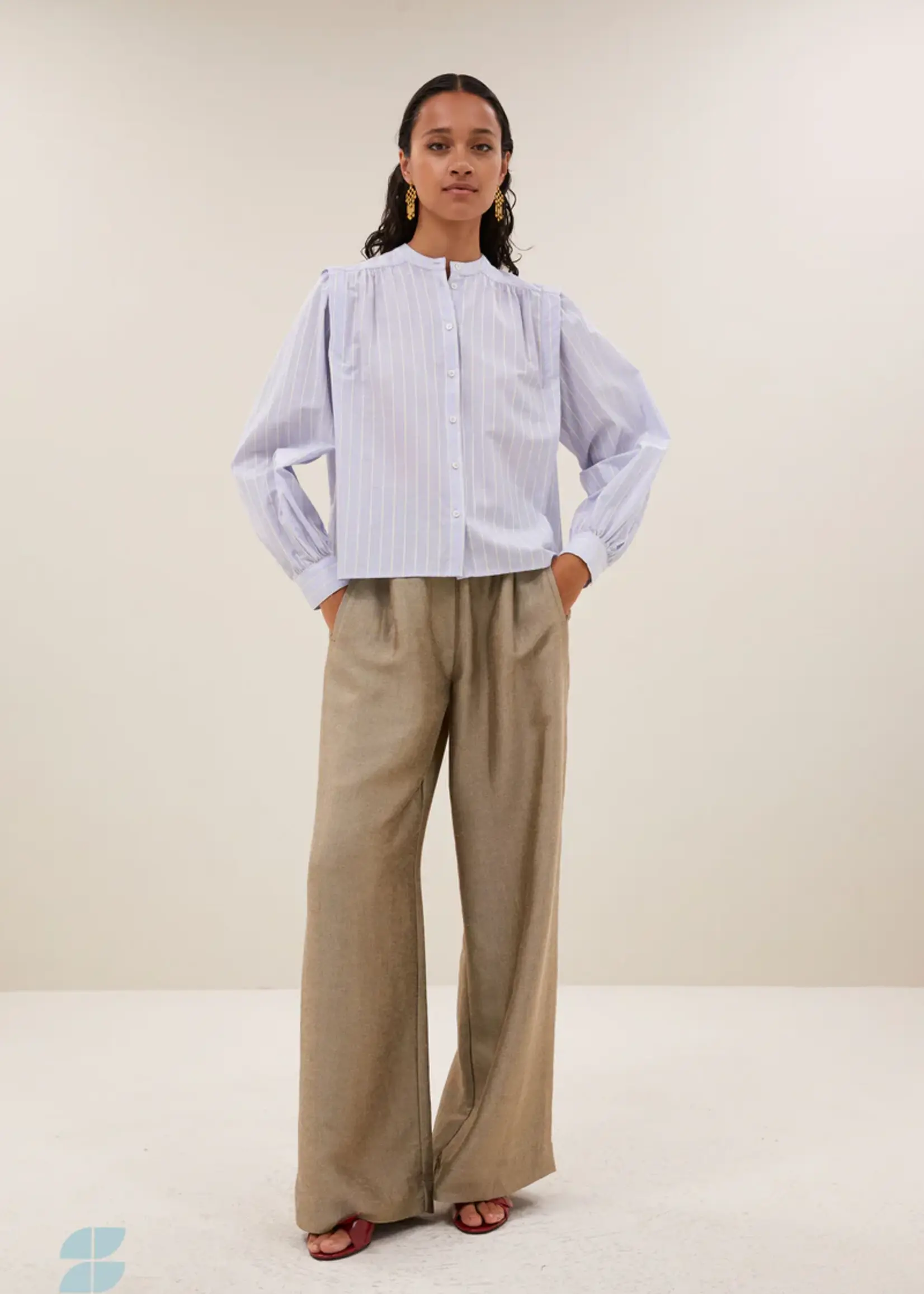 By-Bar Soof Stripe Blouse - Sintra Blue Stripe