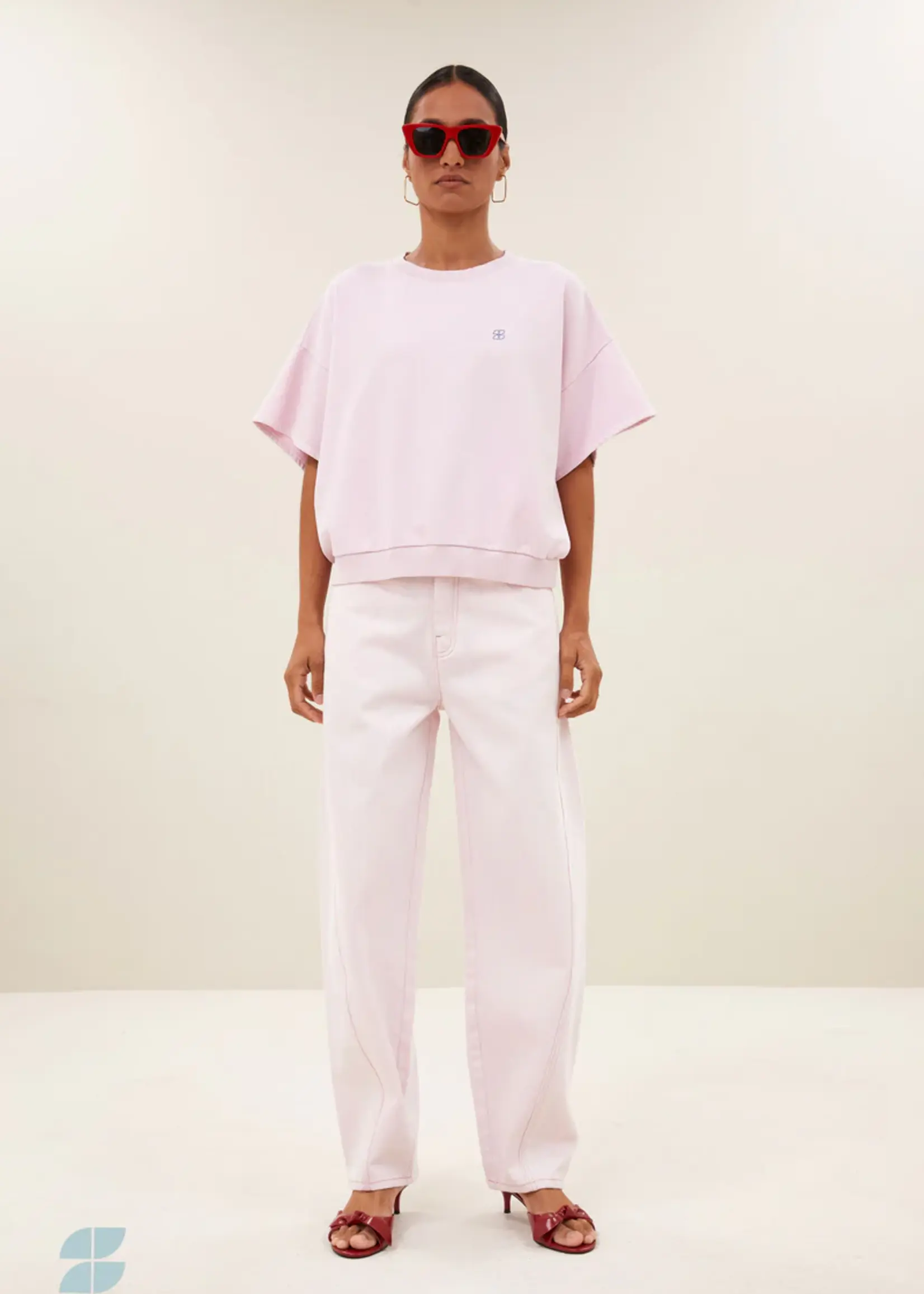 By-Bar Begum Slub Jeans - Light Pink