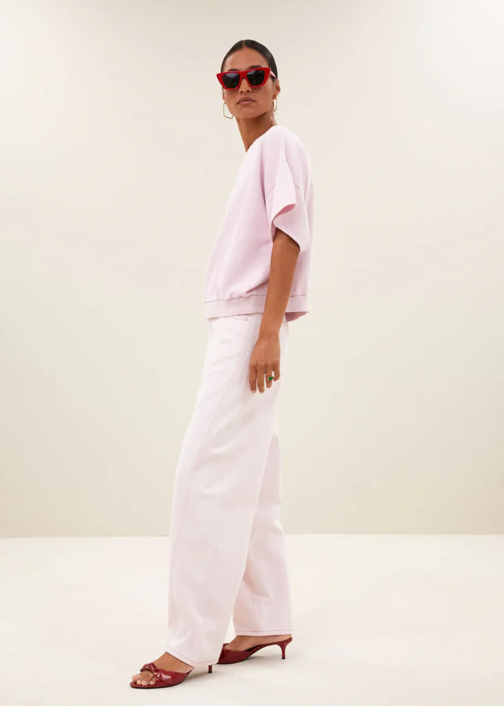 By-Bar Begum Slub Jeans - Light Pink