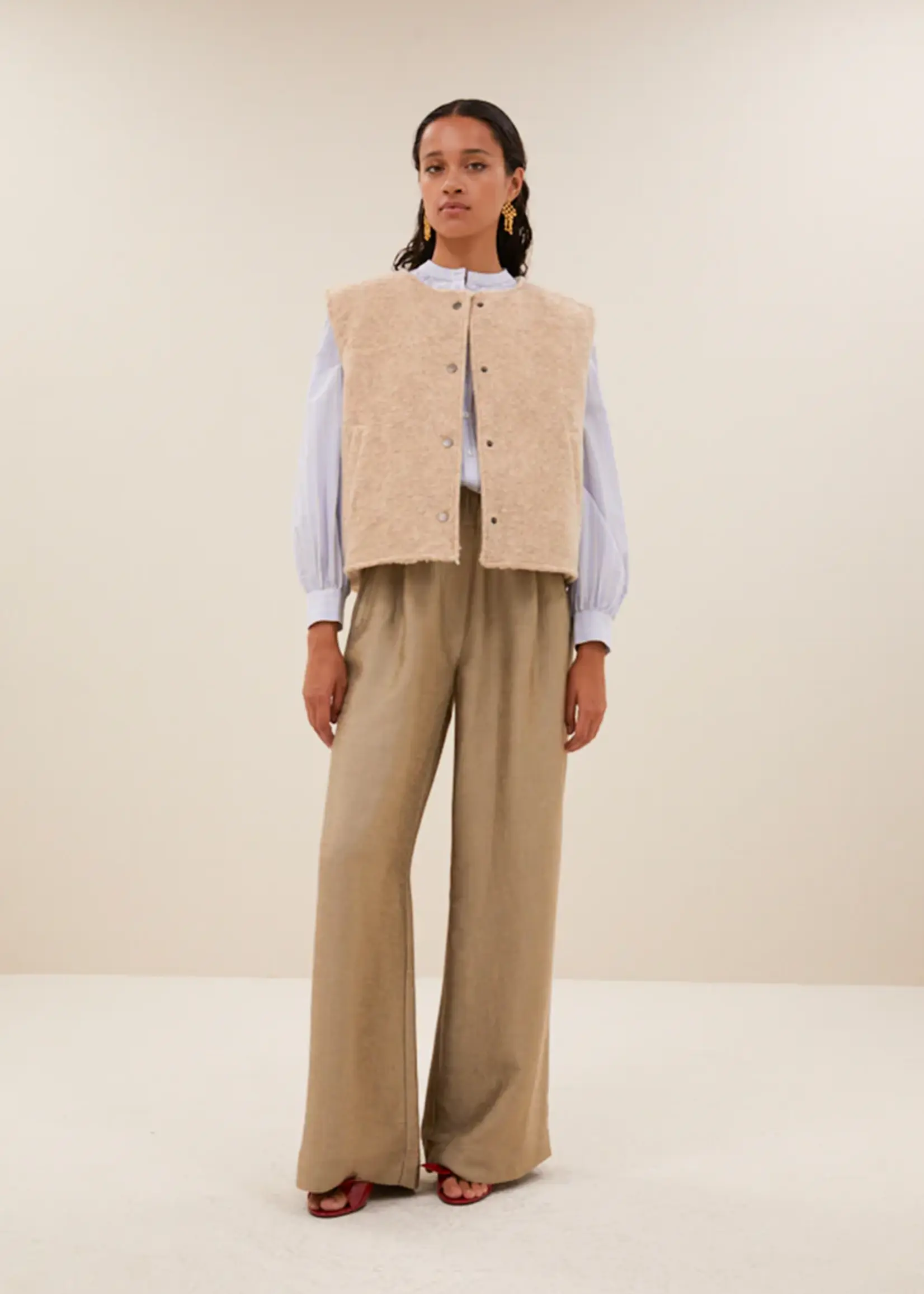 By-Bar Joelle Wool Jacket - Sand Melange