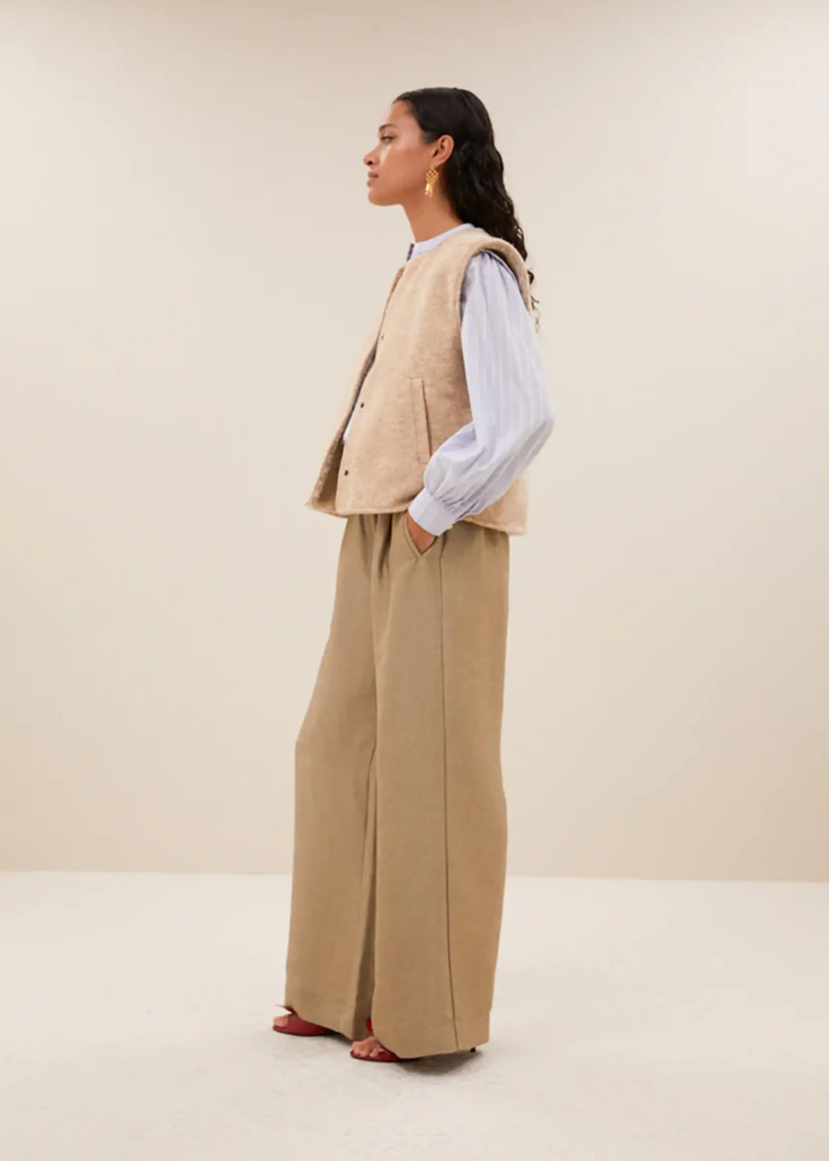 By-Bar Joelle Wool Jacket - Sand Melange