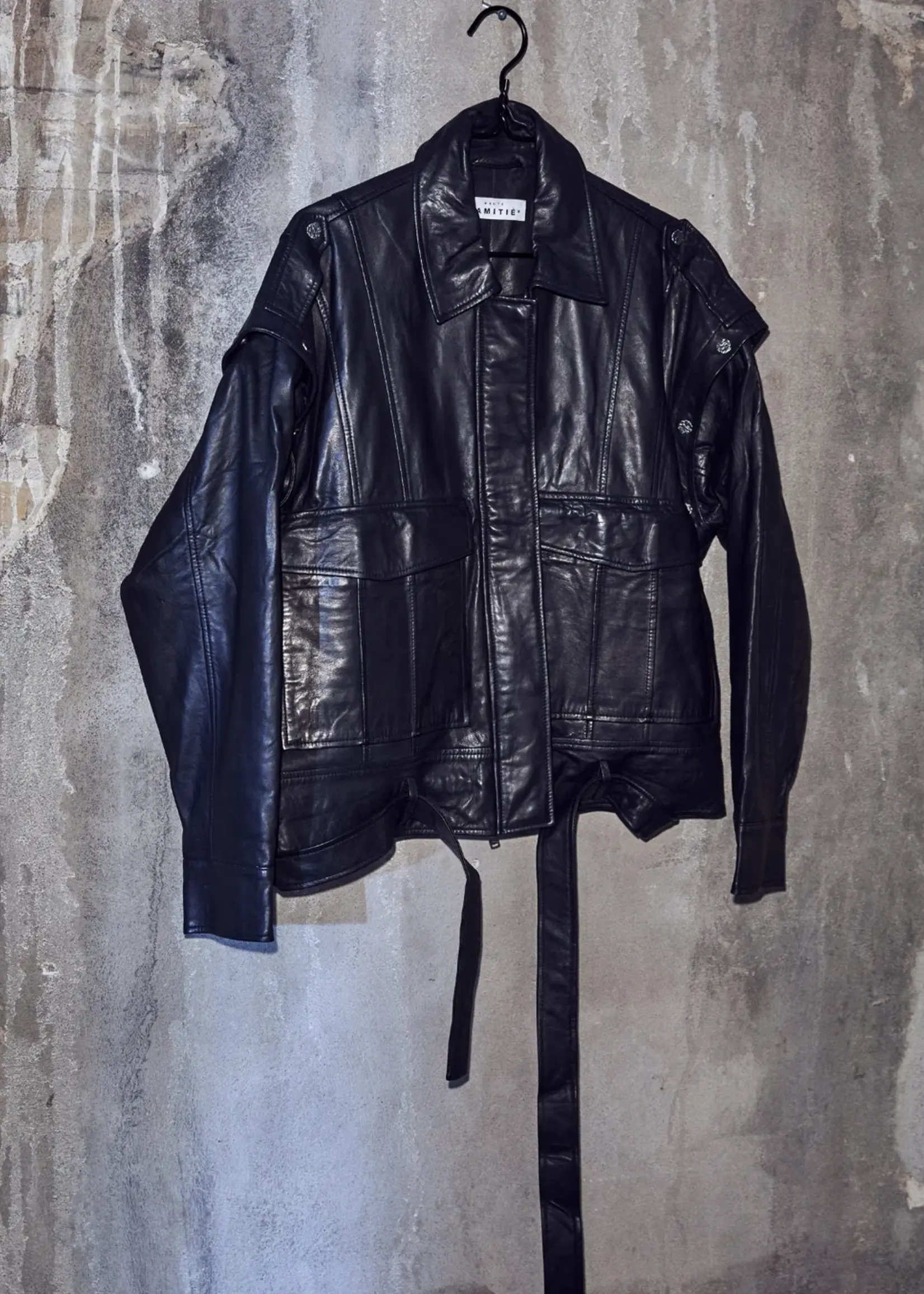 Haute L'Amitié Luba Leather Jacket - Black