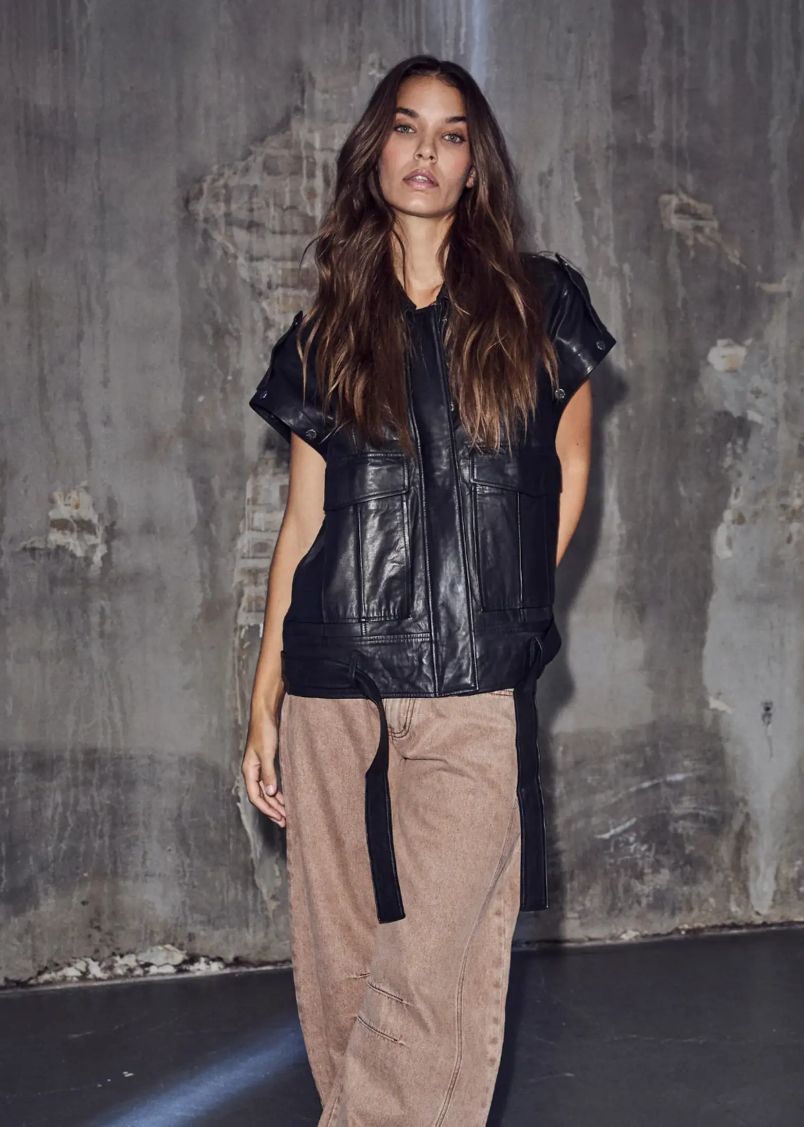 Haute L'Amitié Luba Leather Jacket - Black