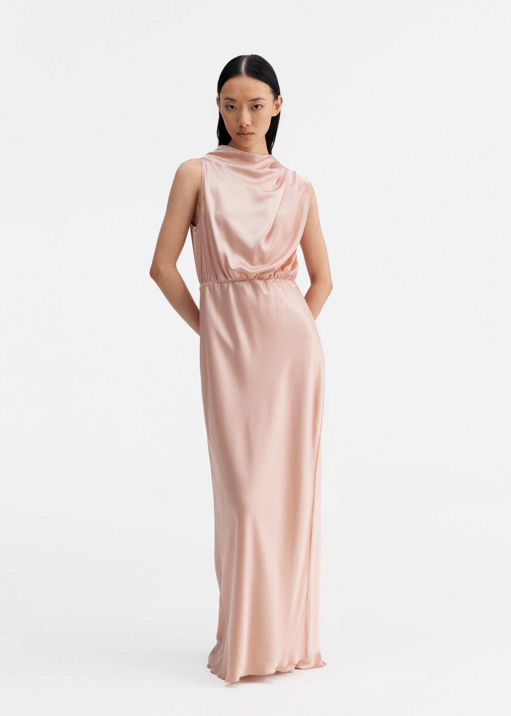Ahlvar Gallery LIMA Satin Dress - Dusty Pink