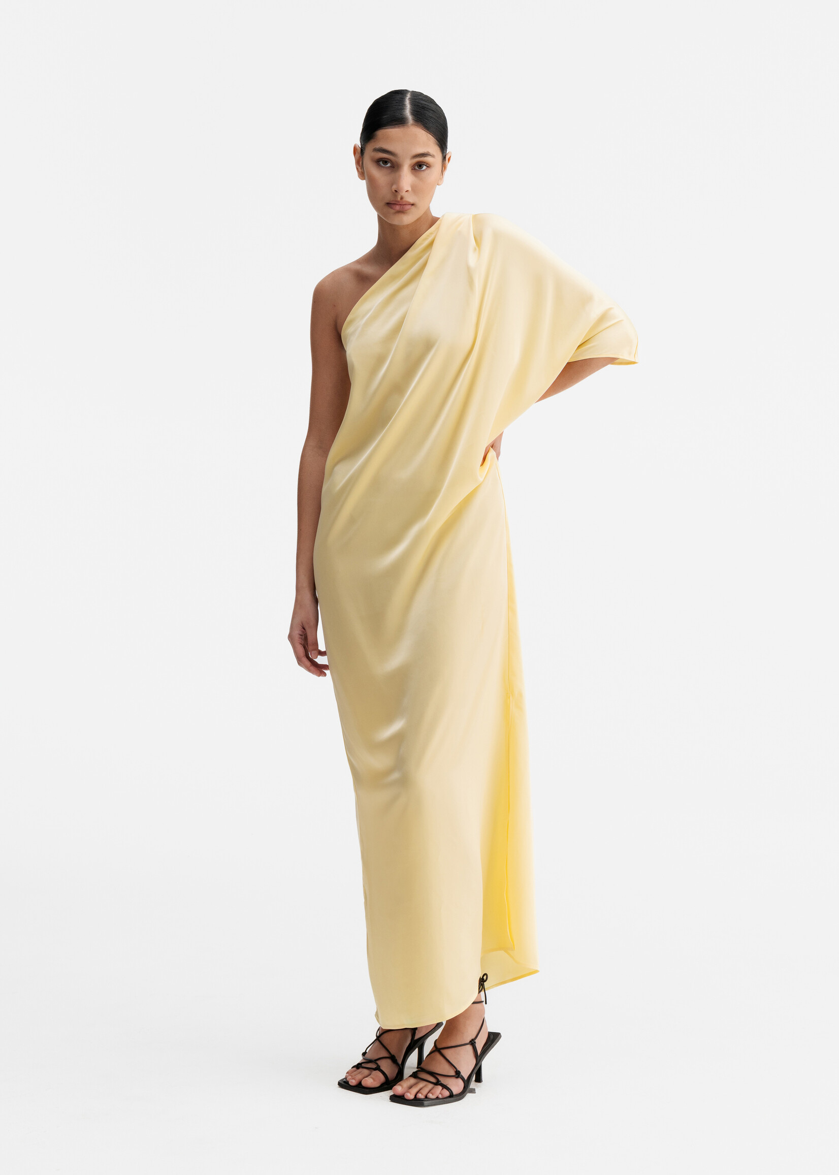 Ahlvar Gallery ELLA Satin Dress - Light Yellow