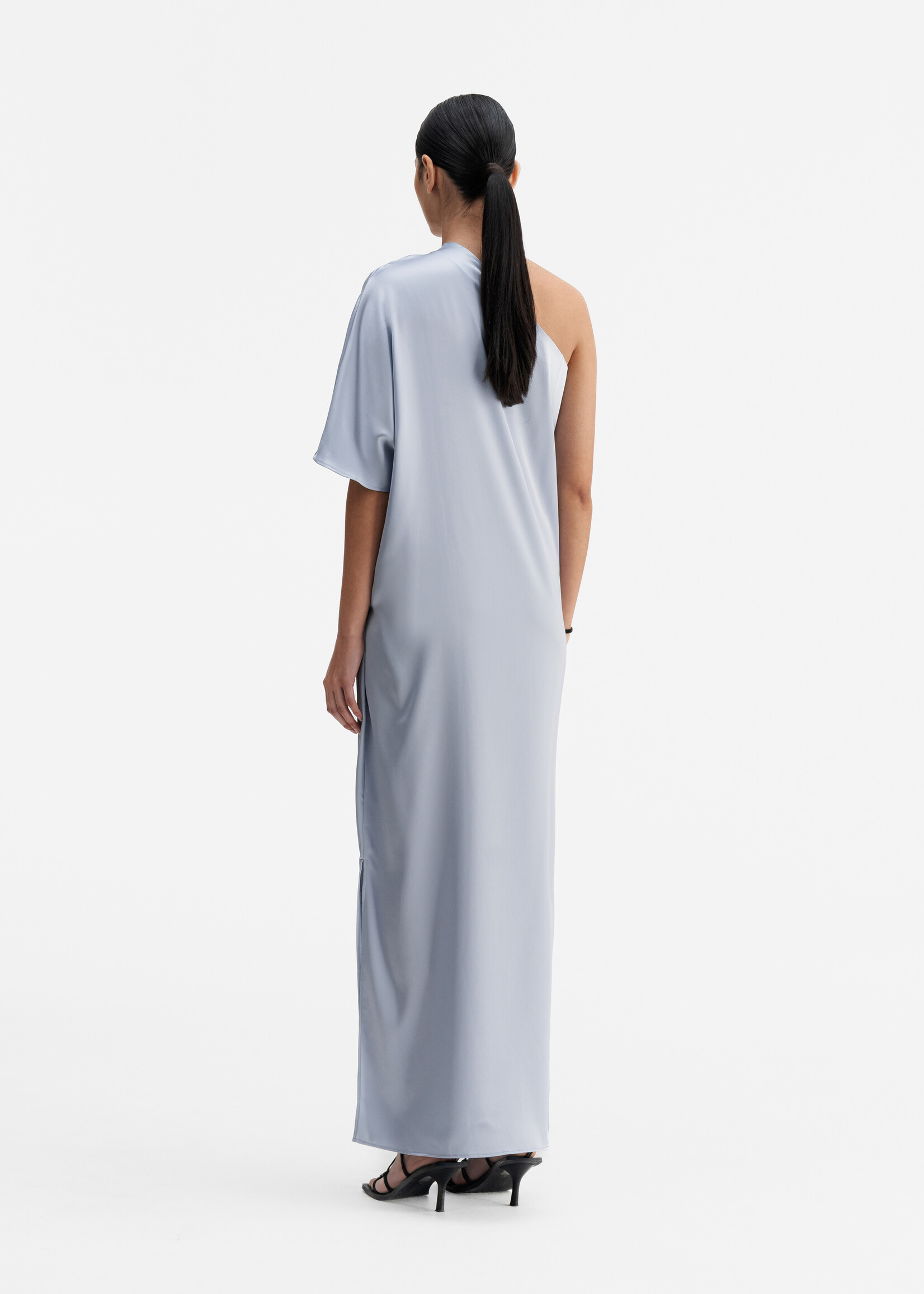Ahlvar Gallery ELLA Satin Dress - Denim Blue