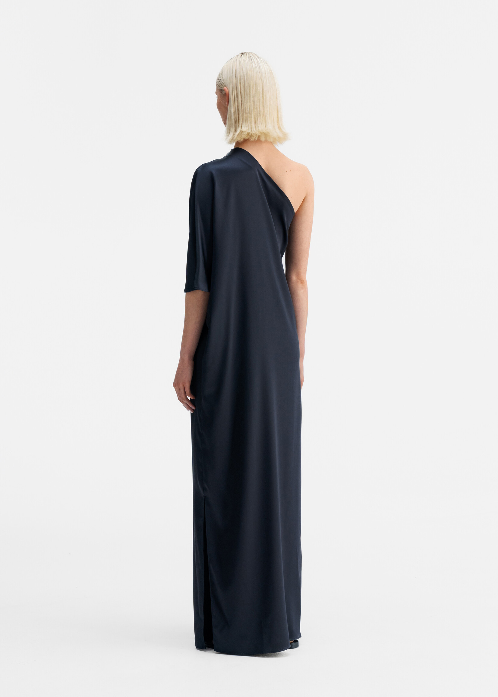 Ahlvar Gallery ELLA Satin Dress - Blue Grey