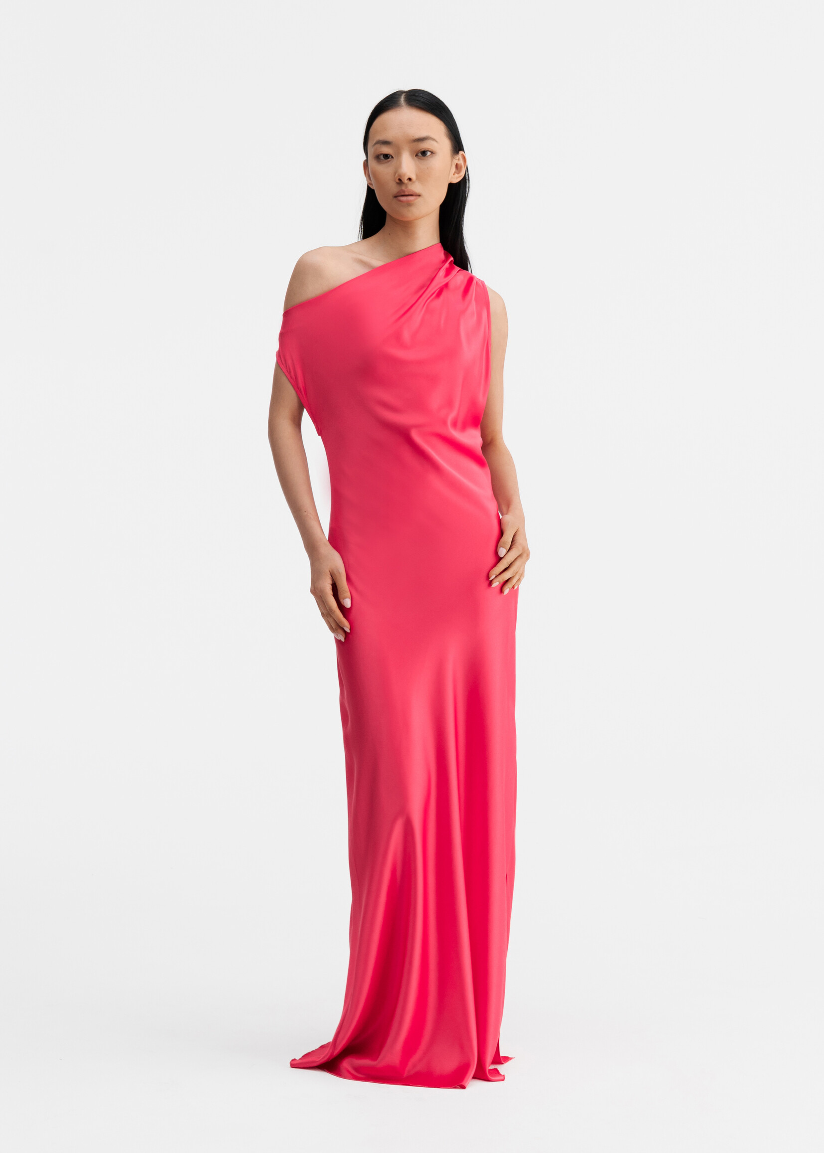 Ahlvar Gallery LACY Satin Dress - Bubblegum