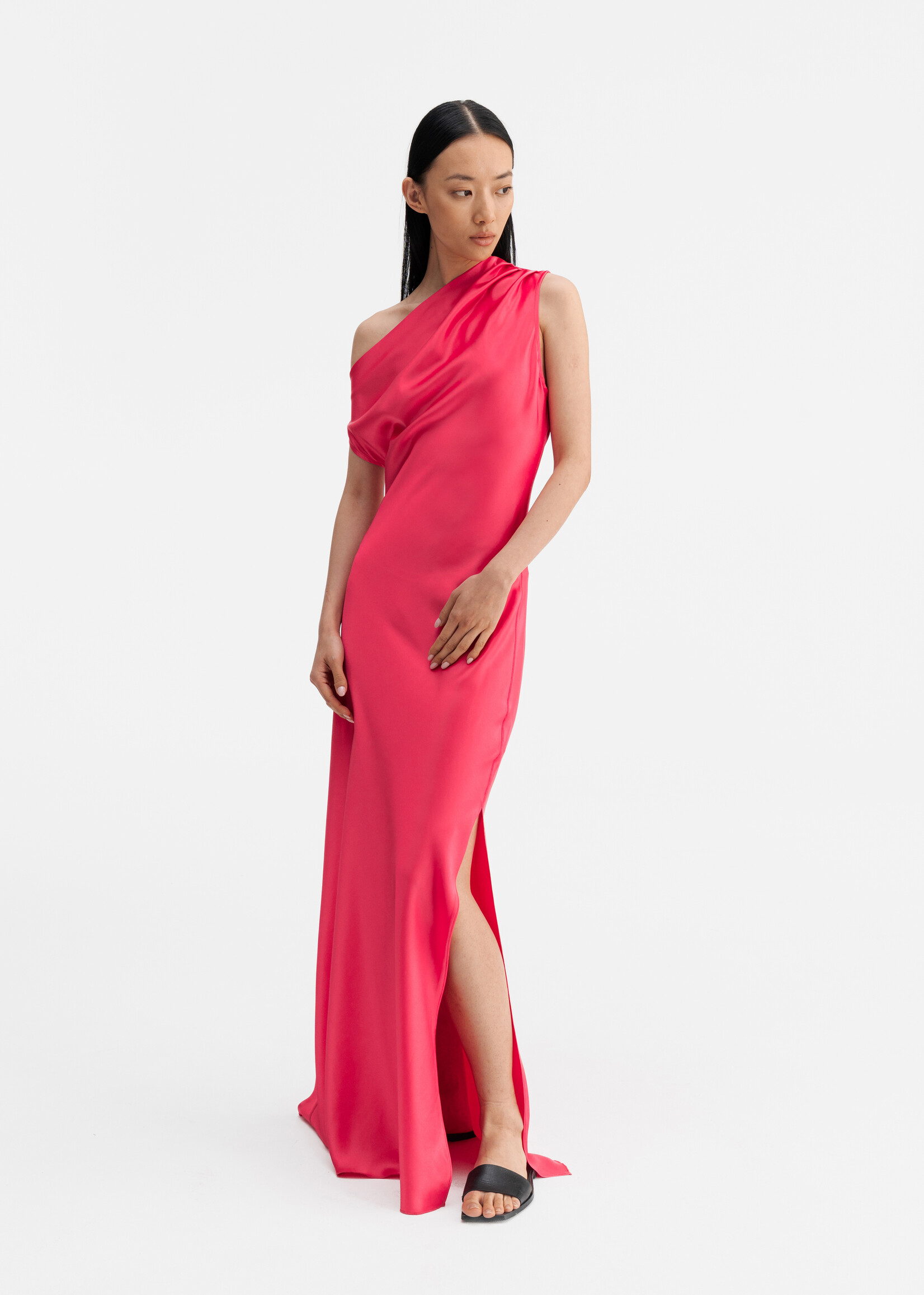 Ahlvar Gallery LACY Satin Dress - Bubblegum