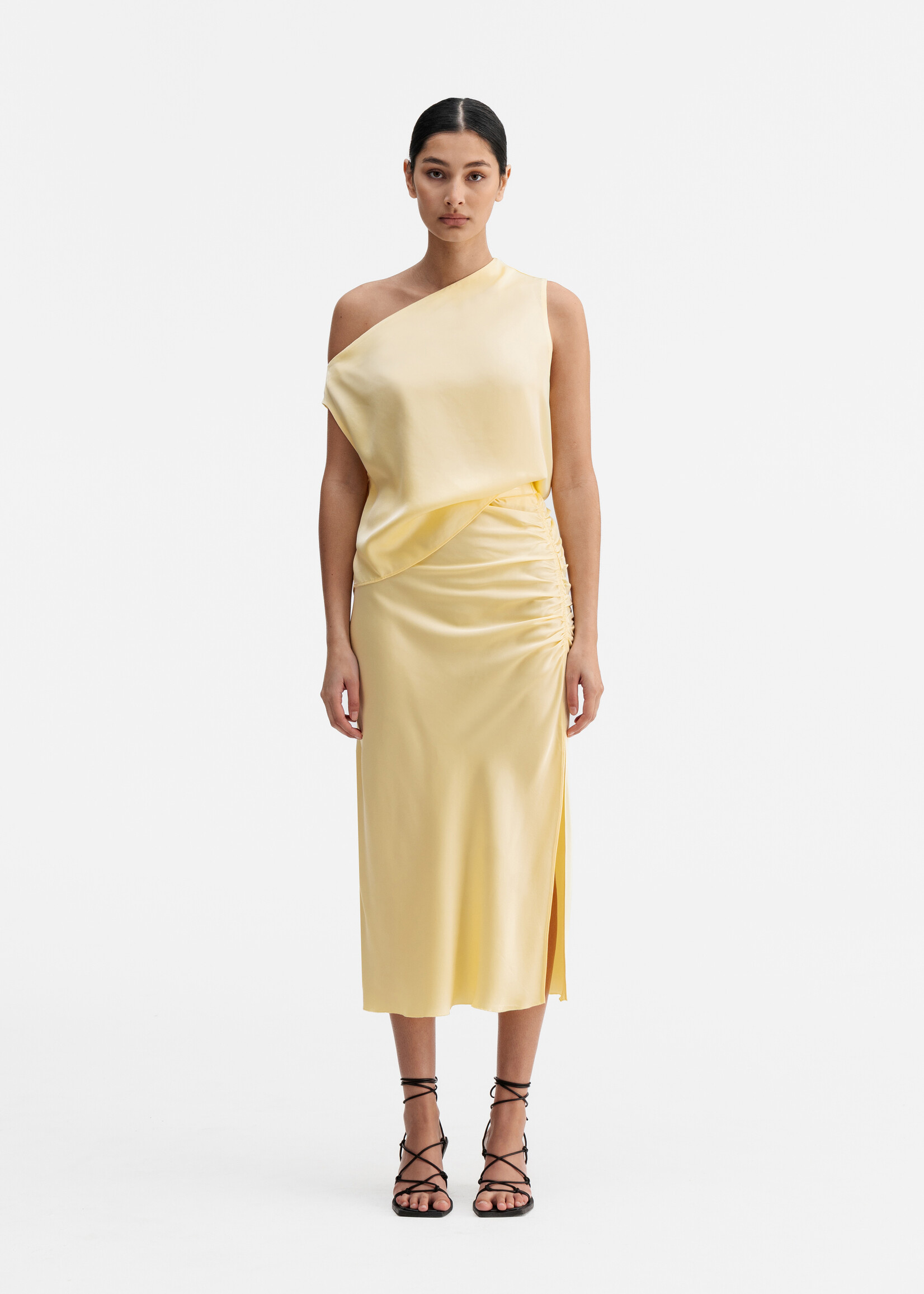 Ahlvar Gallery LACY Satin Tank - Light Yellow