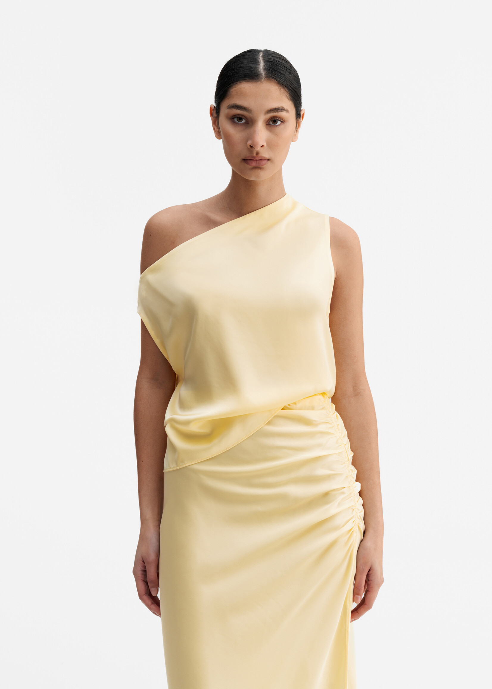 Ahlvar Gallery LACY Satin Tank - Light Yellow