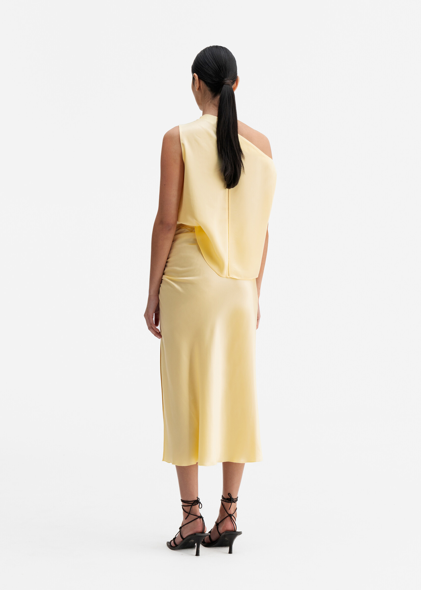 Ahlvar Gallery LACY Satin Tank - Light Yellow