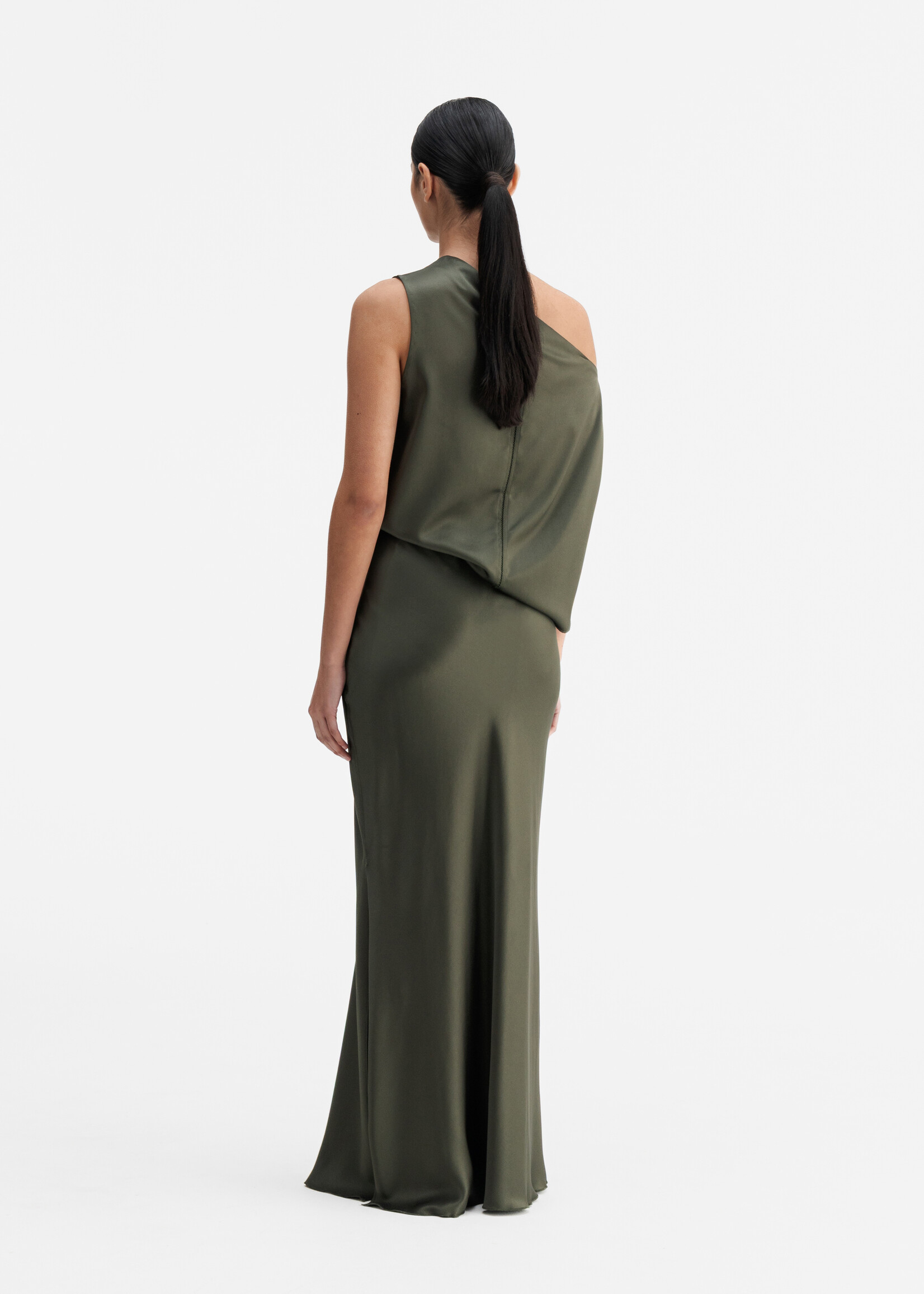 Ahlvar Gallery LACY Satin Tank - Olive Green