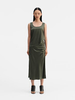 Ahlvar Gallery DINA Satin Skirt - Olive Green