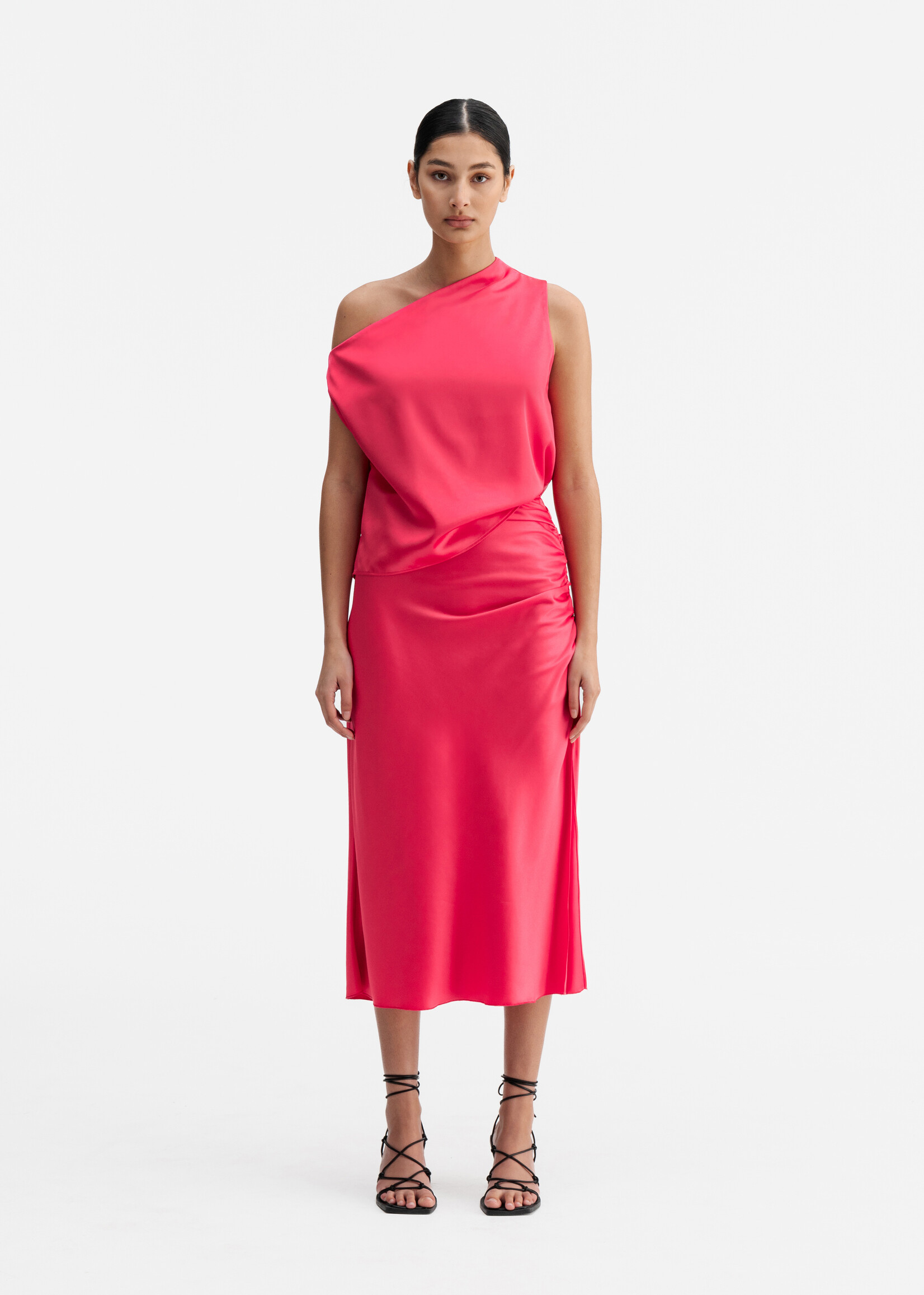 Ahlvar Gallery DINA Satin Skirt - Bubblegum