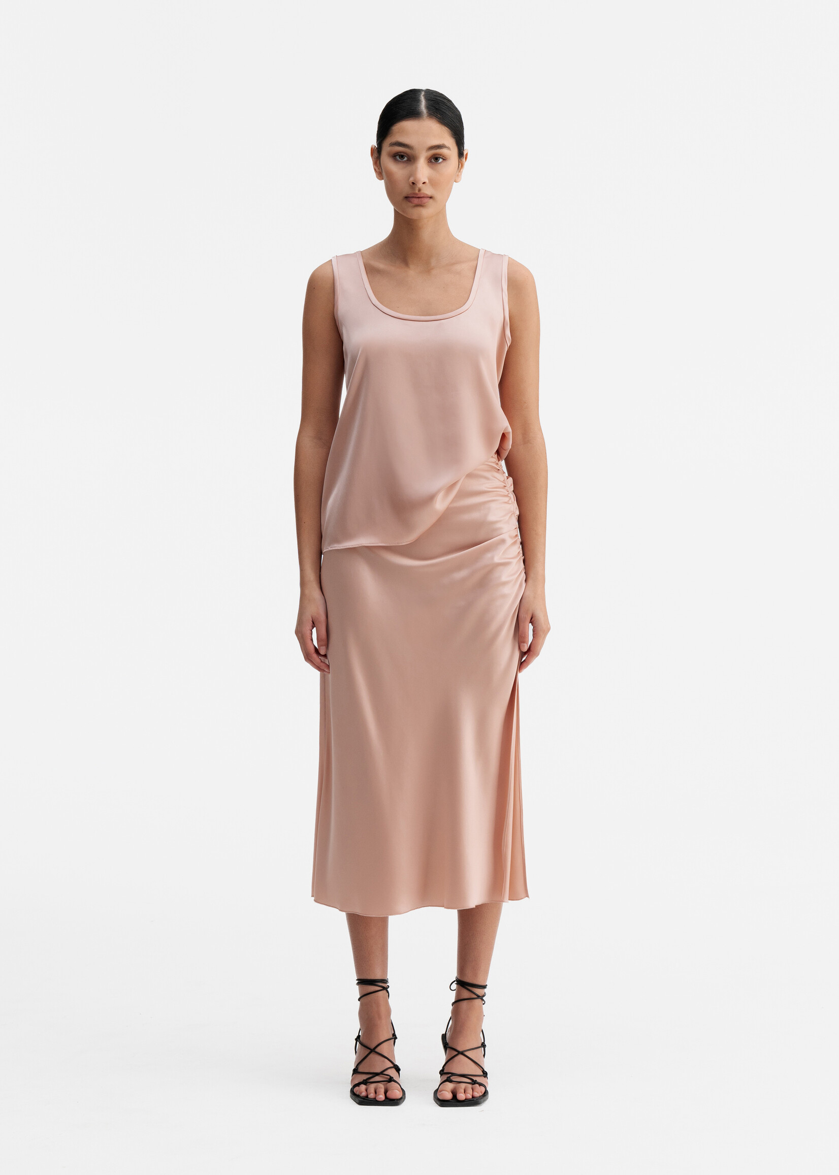 Ahlvar Gallery DINA Satin Skirt - Dusty Pink
