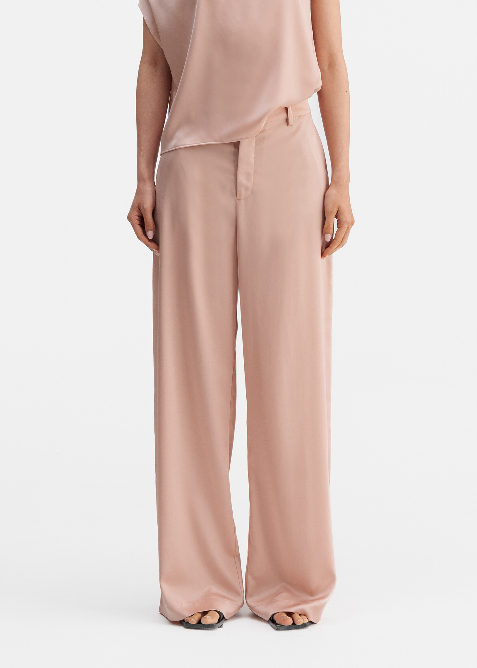 Ahlvar Gallery MILA Satin Trousers - Dusty Pink