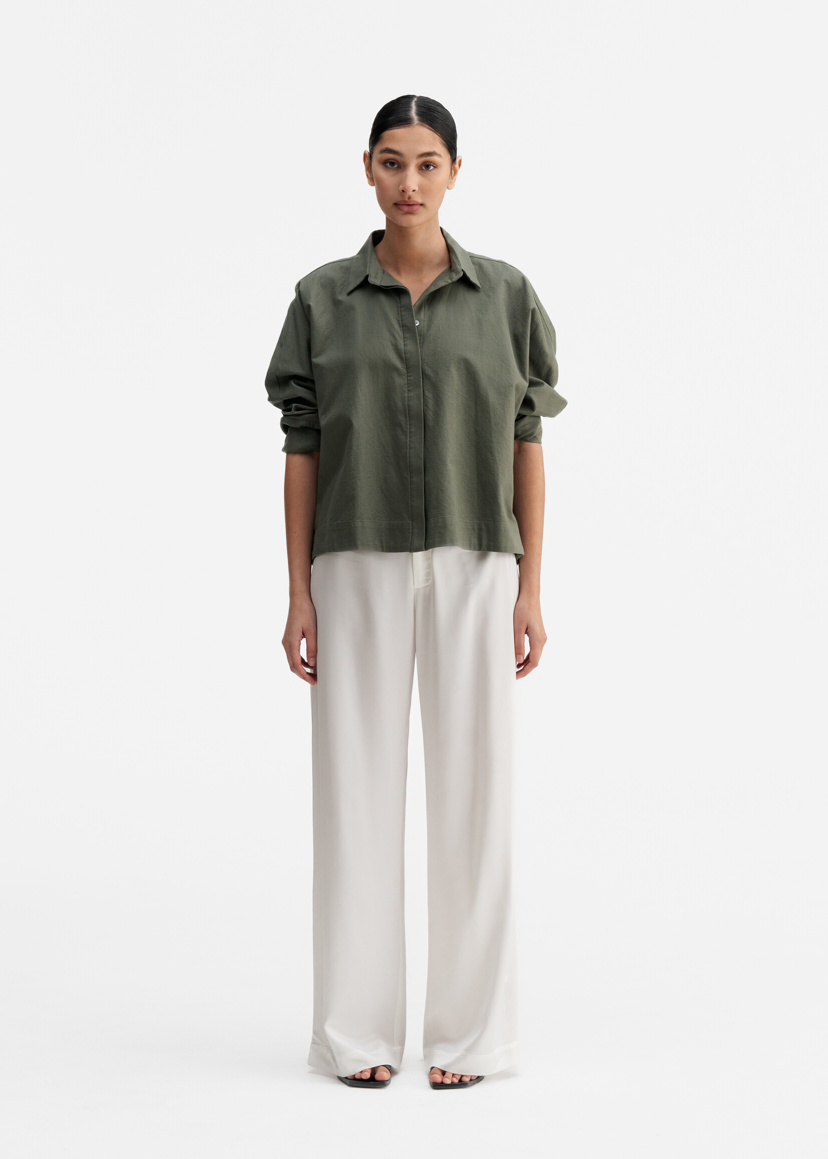 Ahlvar Gallery GIGI Oxford Shirt - Olive Green