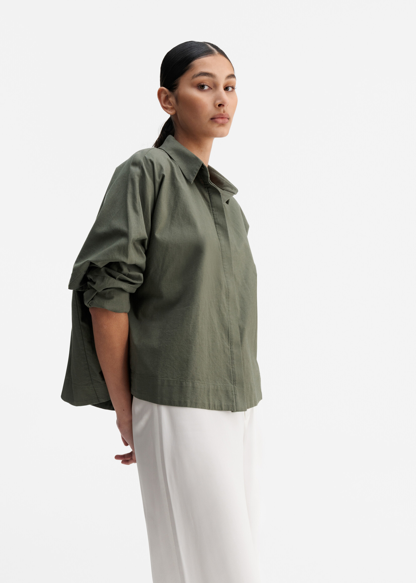 Ahlvar Gallery GIGI Oxford Shirt - Olive Green