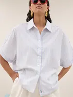 By-Bar Sunny Stripe Blouse - Sintra Blue Stripe