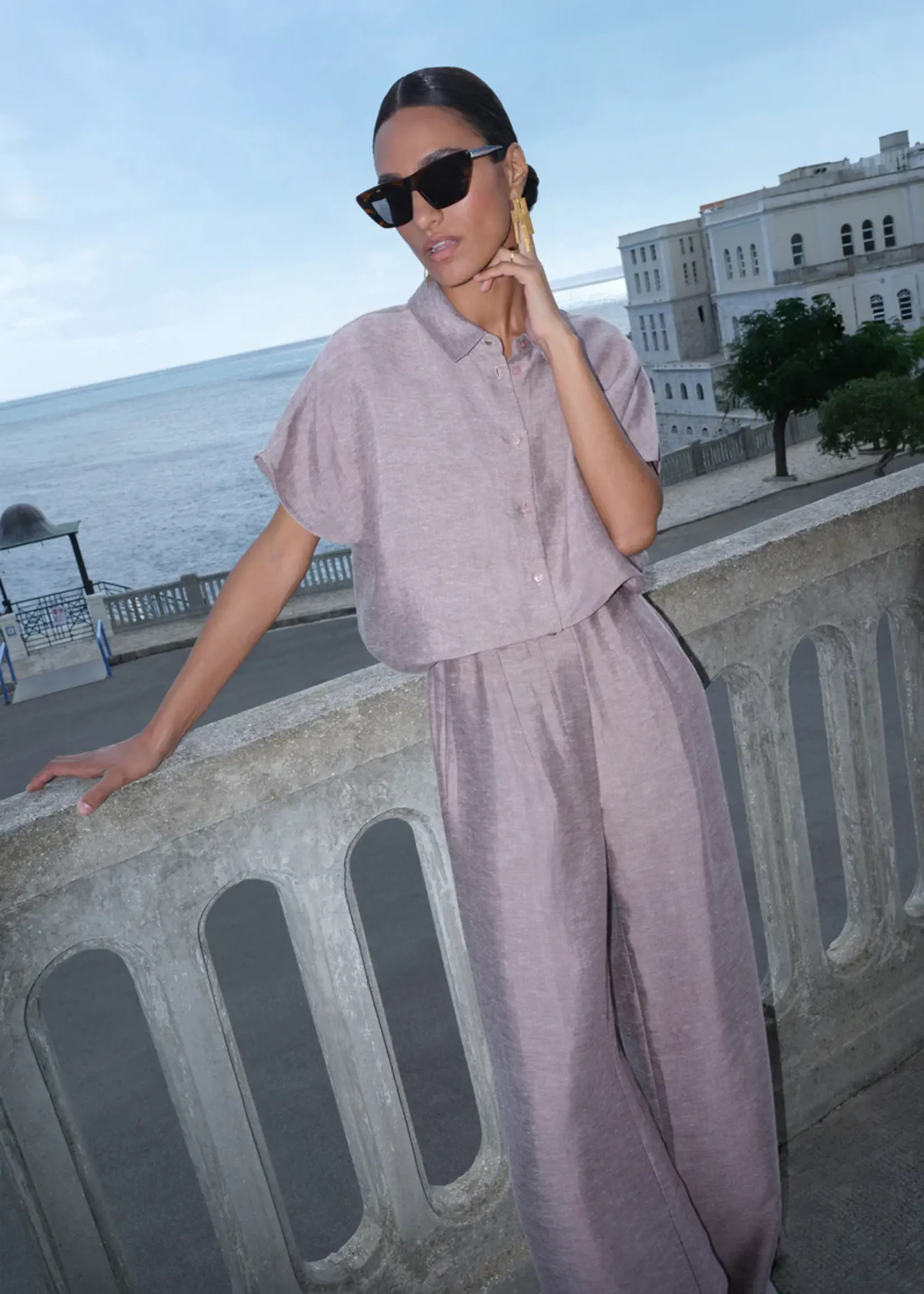 By-Bar Barley Gloss Blouse - Mellow Rose