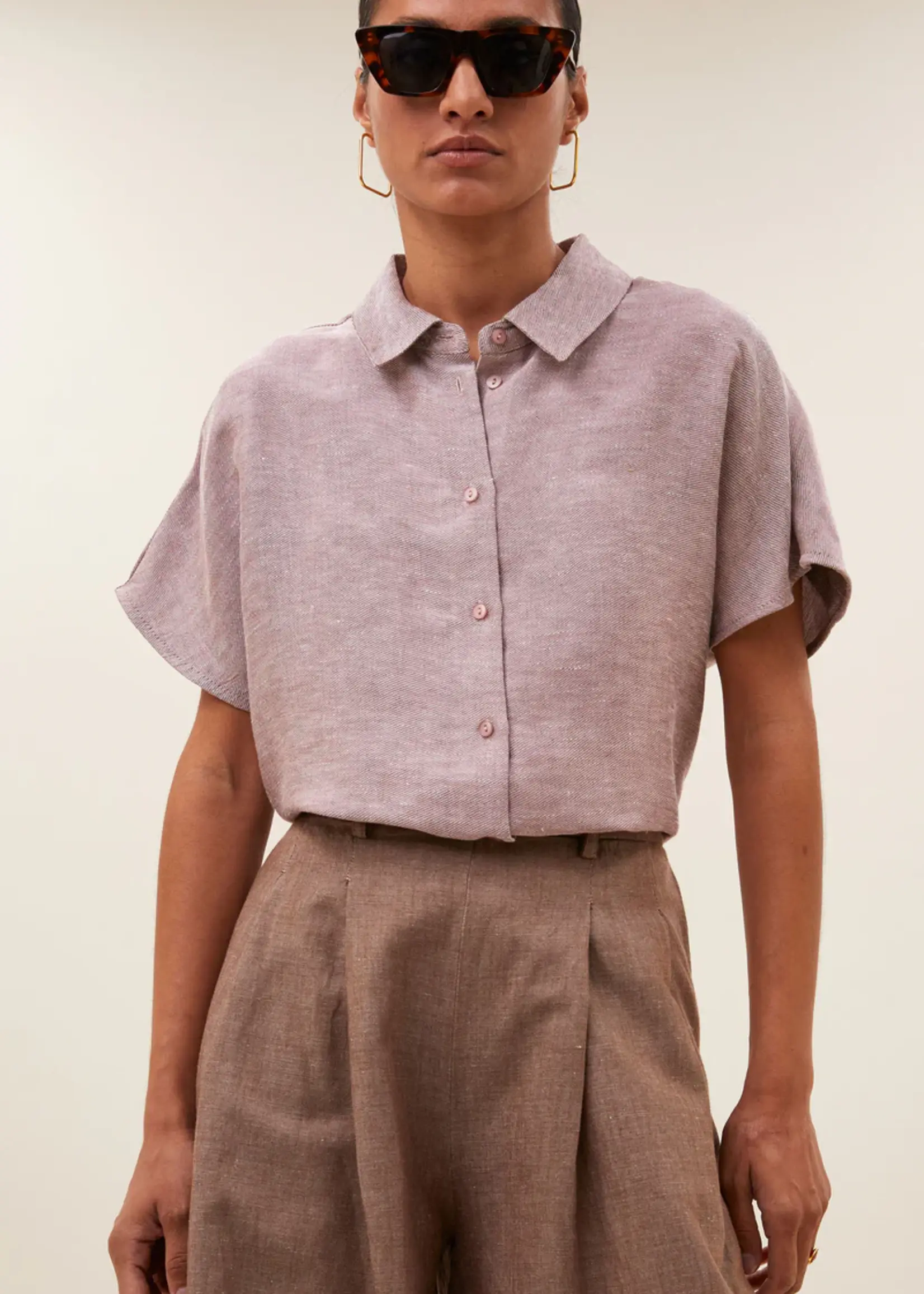 By-Bar Barley Gloss Blouse - Mellow Rose