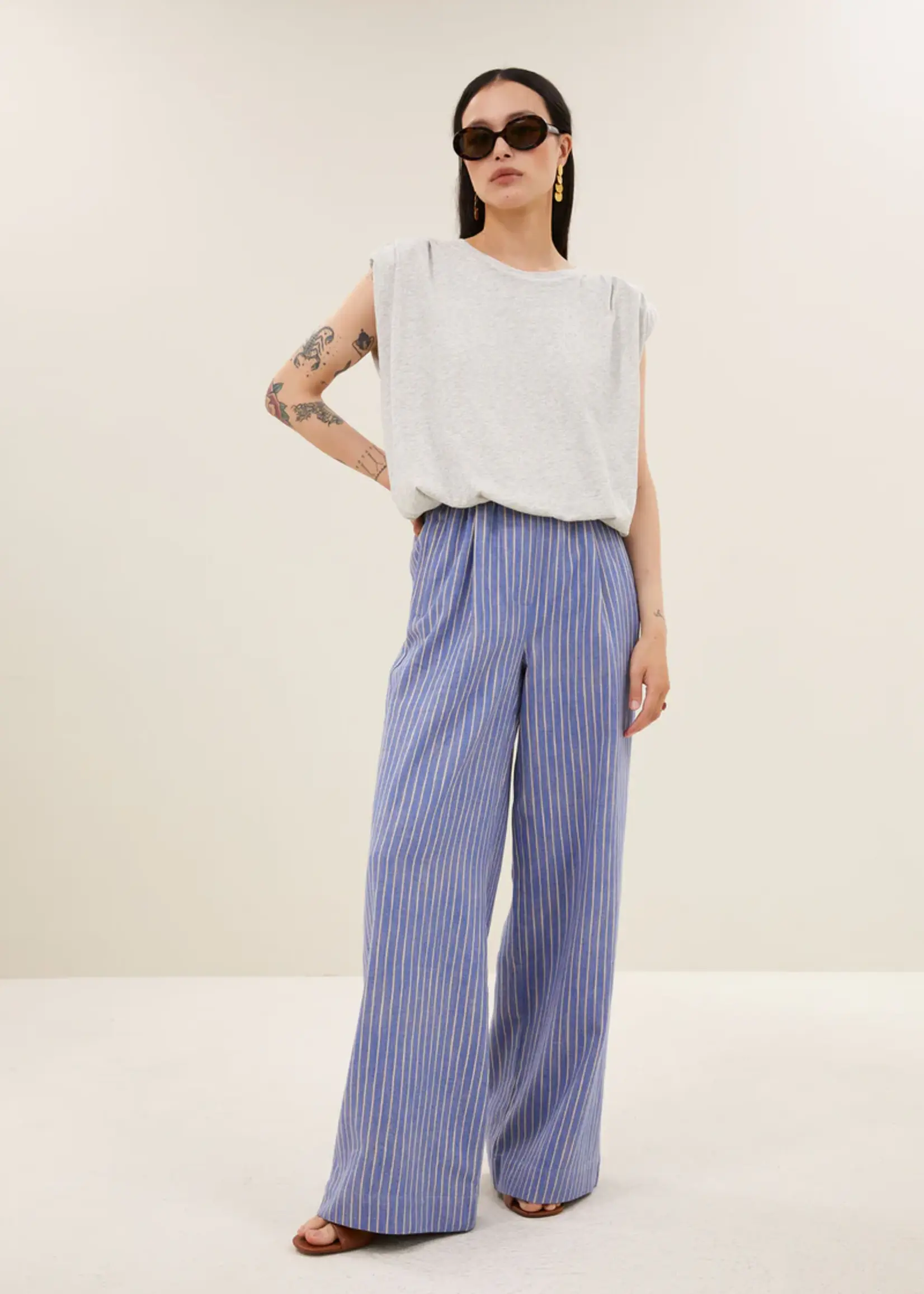 By-Bar Nilou Flame Top - Grey Melee