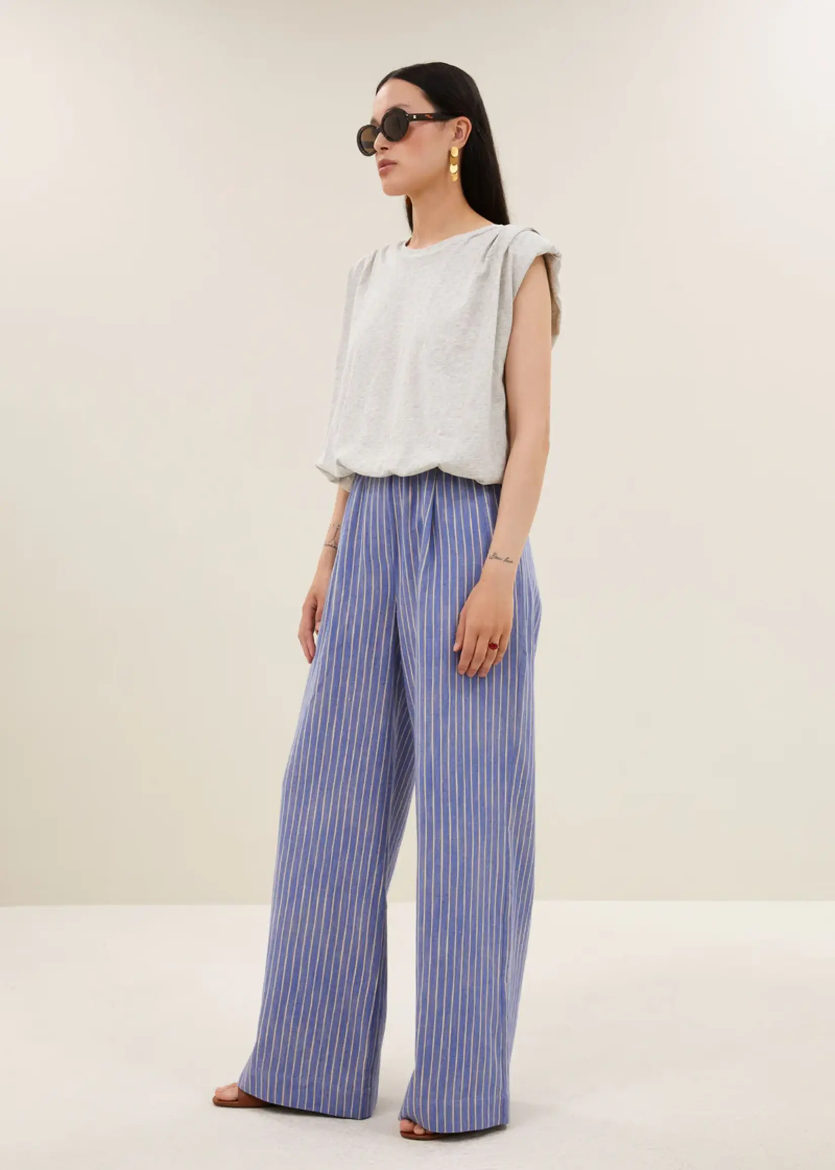 By-Bar Nilou Flame Top - Grey Melee