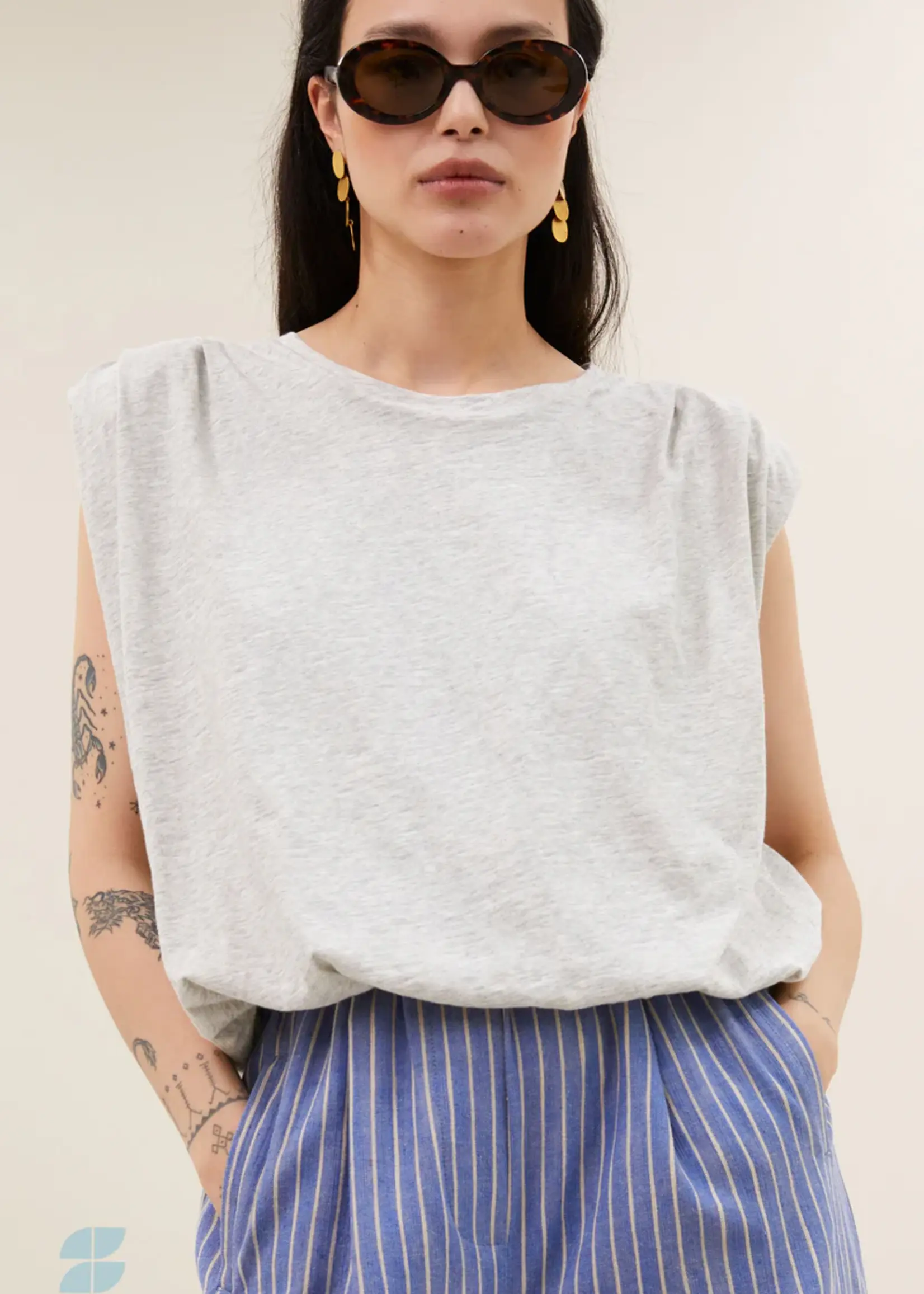 By-Bar Nilou Flame Top - Grey Melee