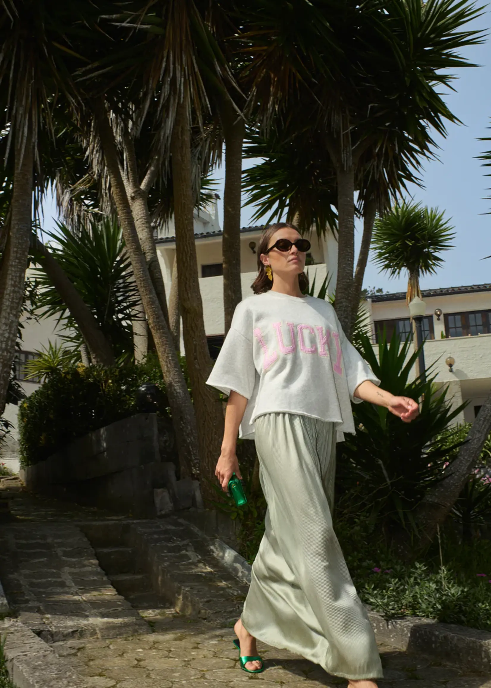 By-Bar Willow Lucky Top - Light Grey Melee