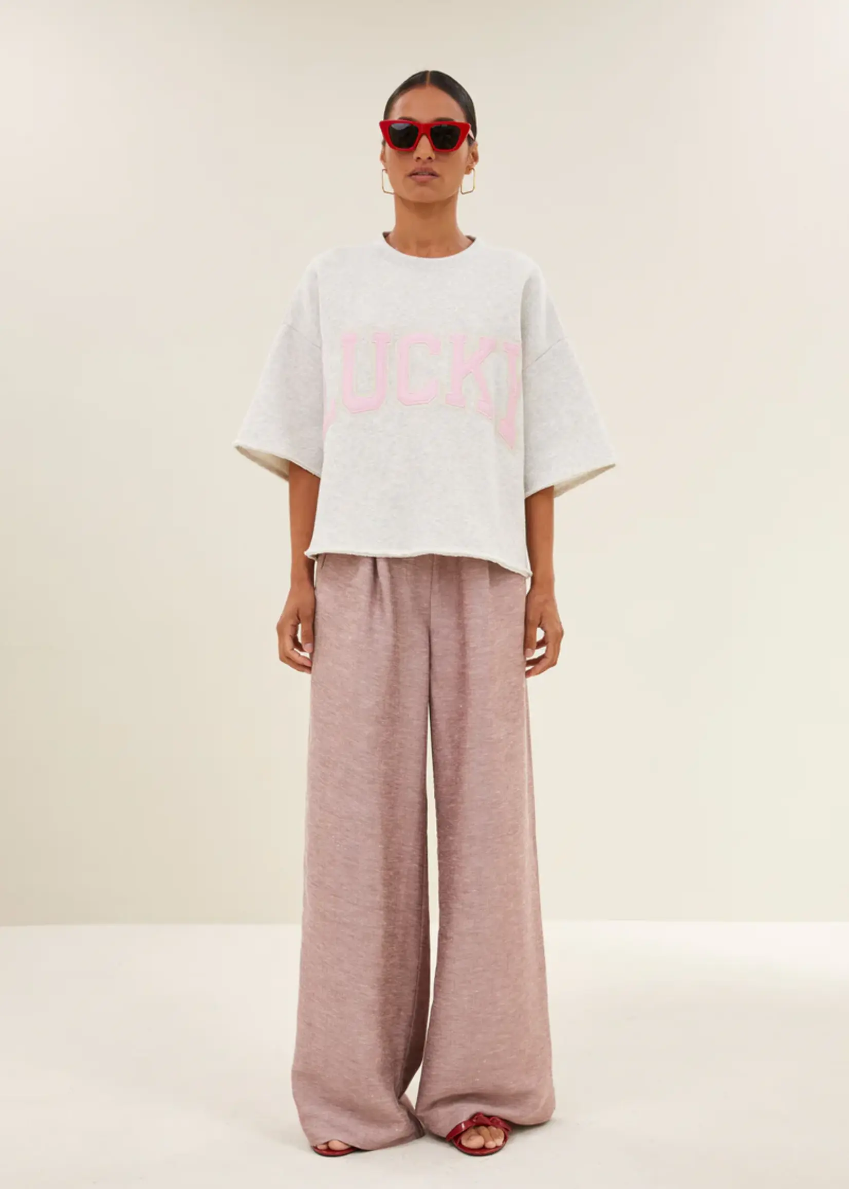 By-Bar Willow Lucky Top - Light Grey Melee