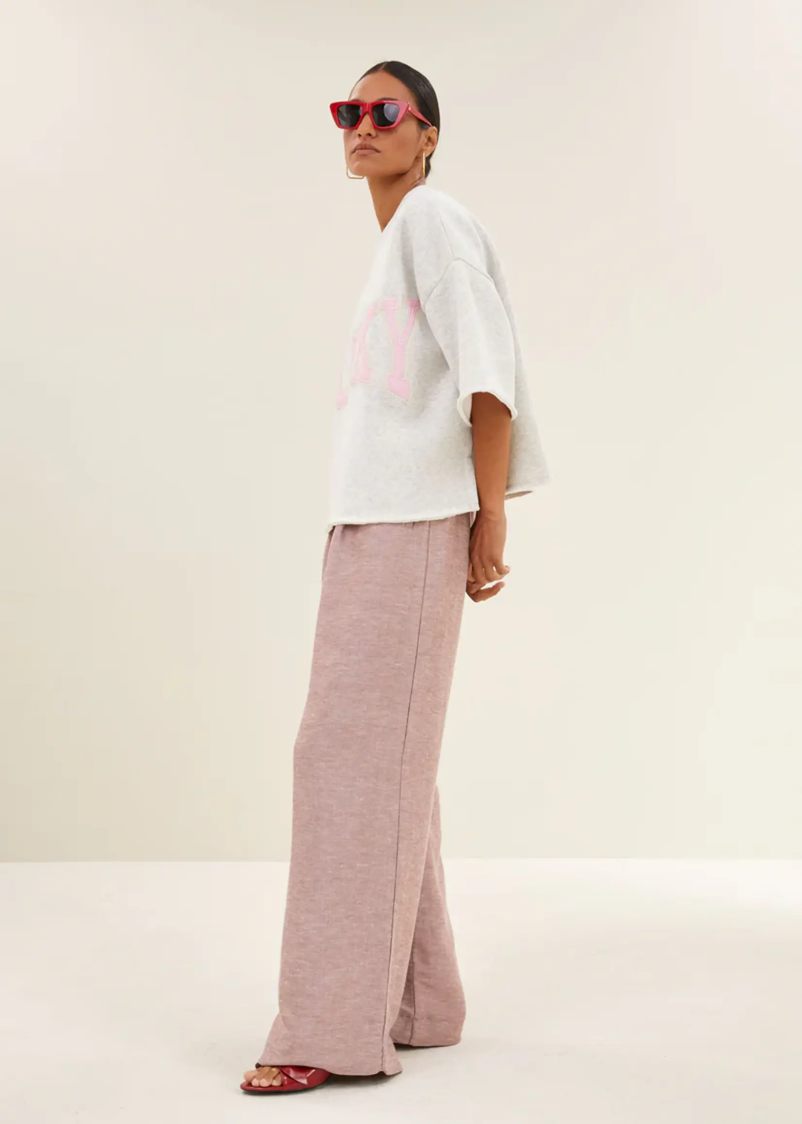 By-Bar Willow Lucky Top - Light Grey Melee