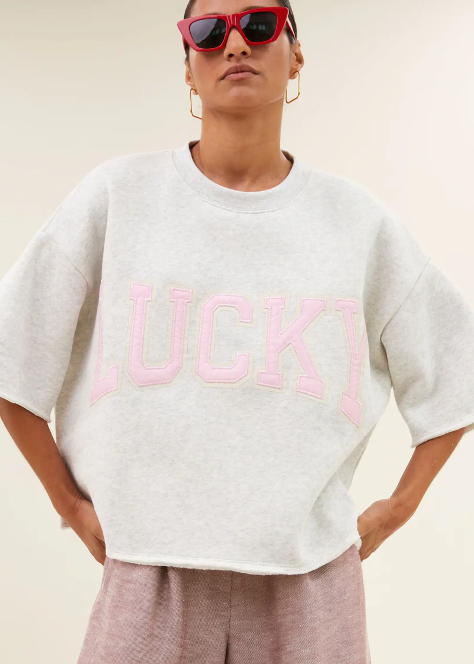 By-Bar Willow Lucky Top - Light Grey Melee