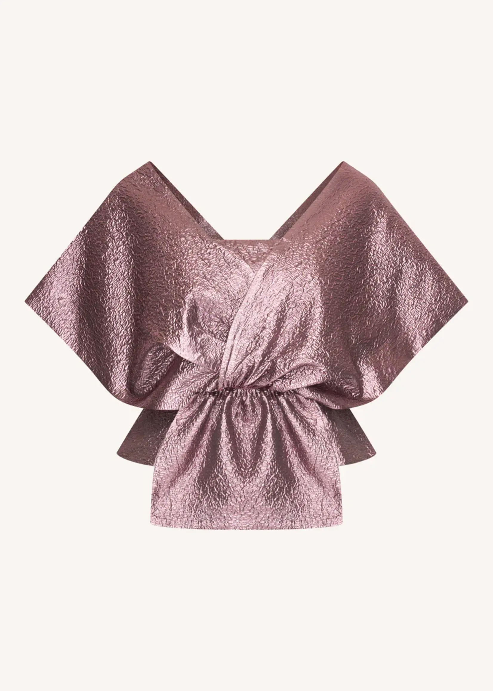 By-Bar Simone Metallic Top - Dusty Lilac