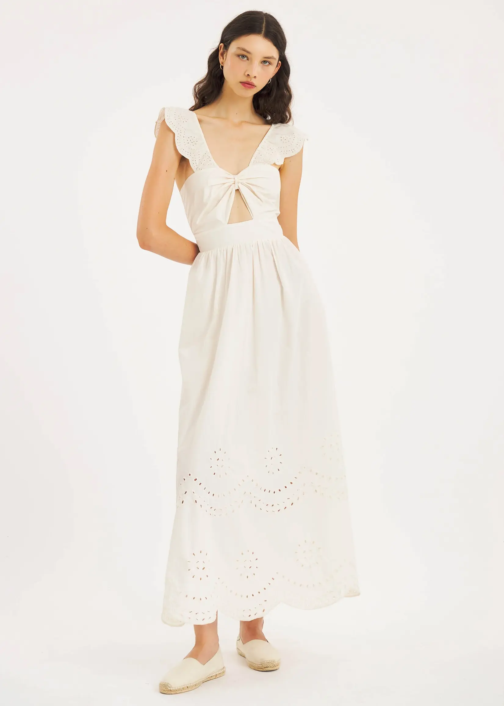 Antik Batik Baby Long Dress - White