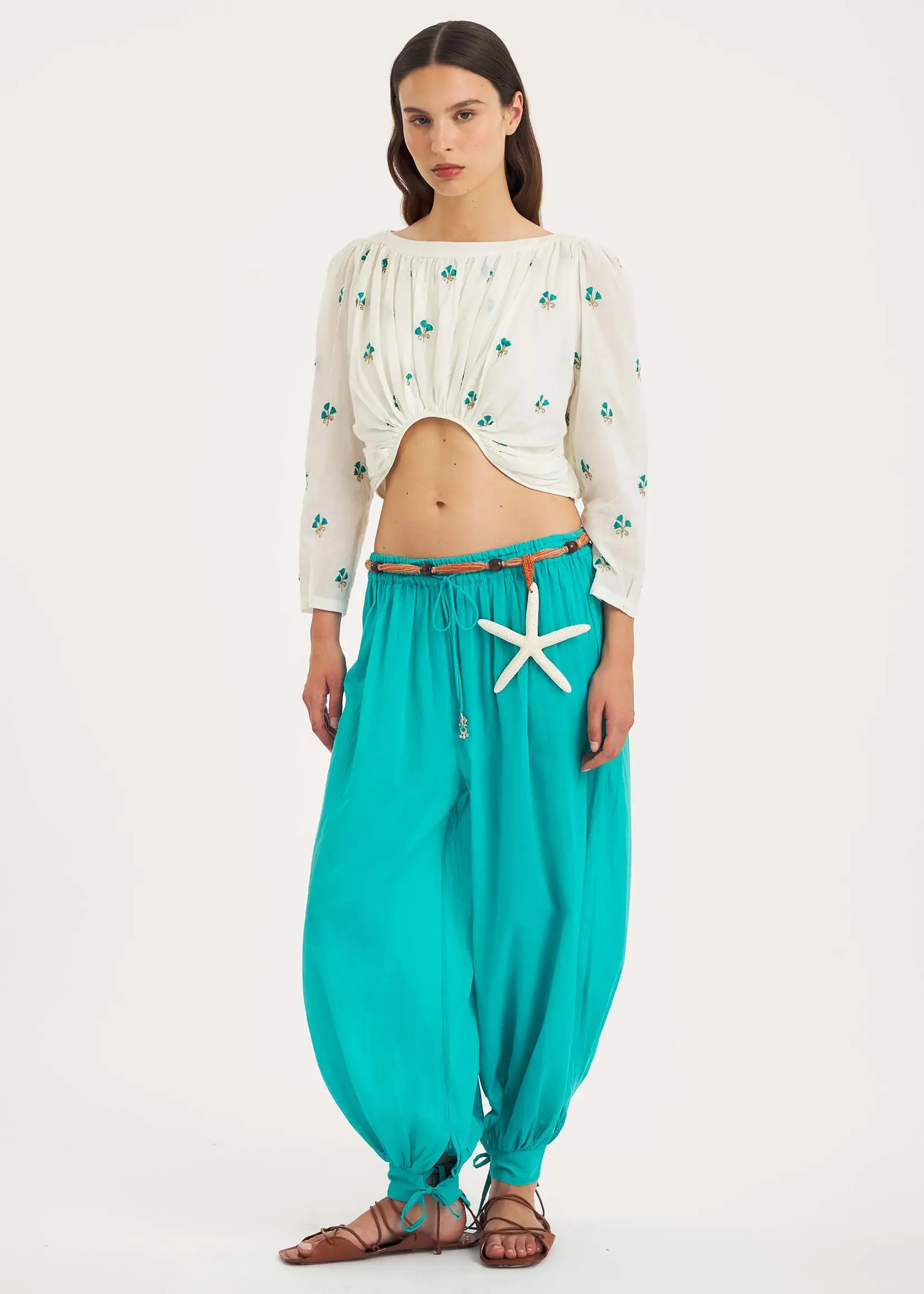 Antik Batik Fruti Sarouel - Aqua