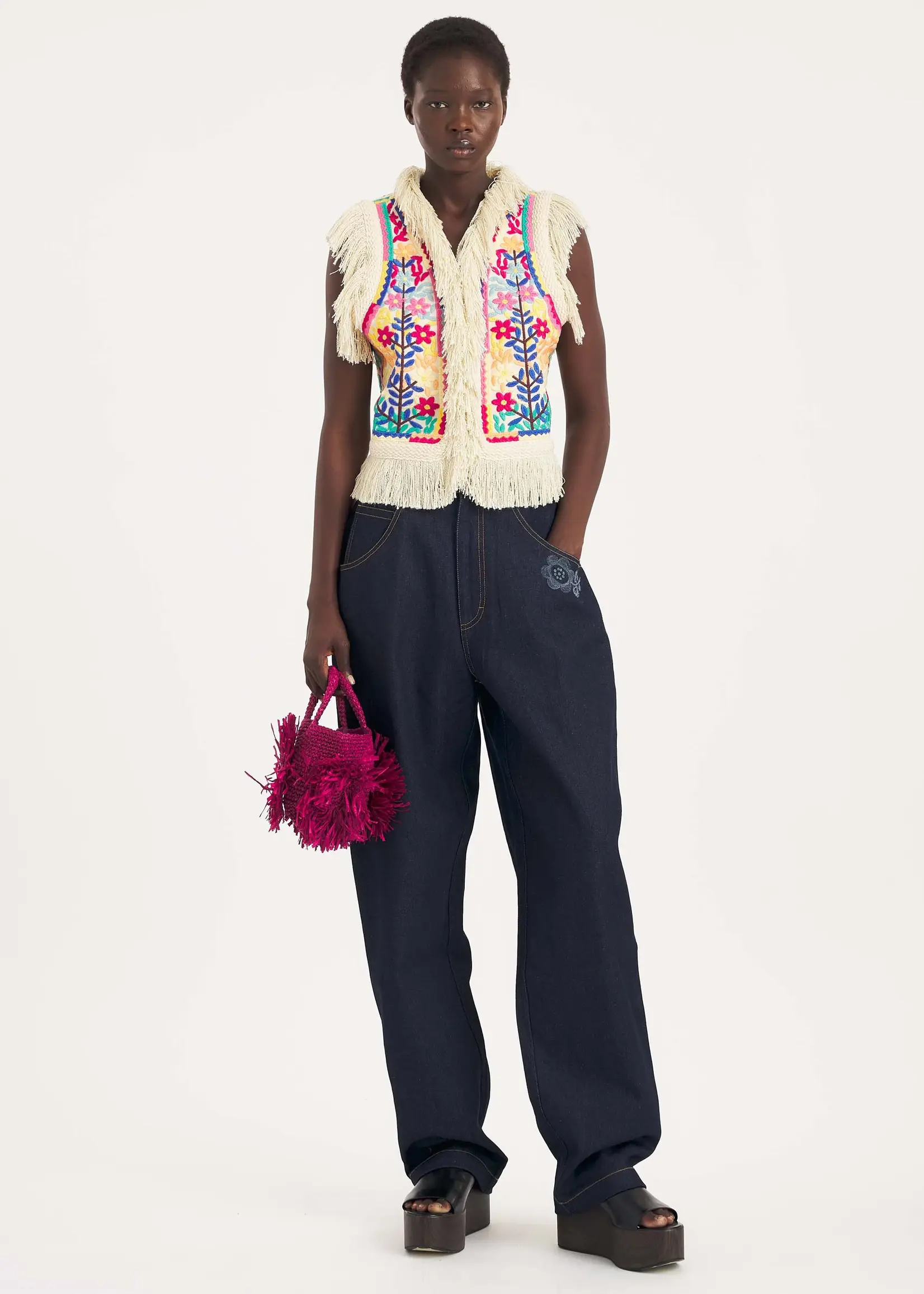 Antik Batik Rainbow Gilet - Multico