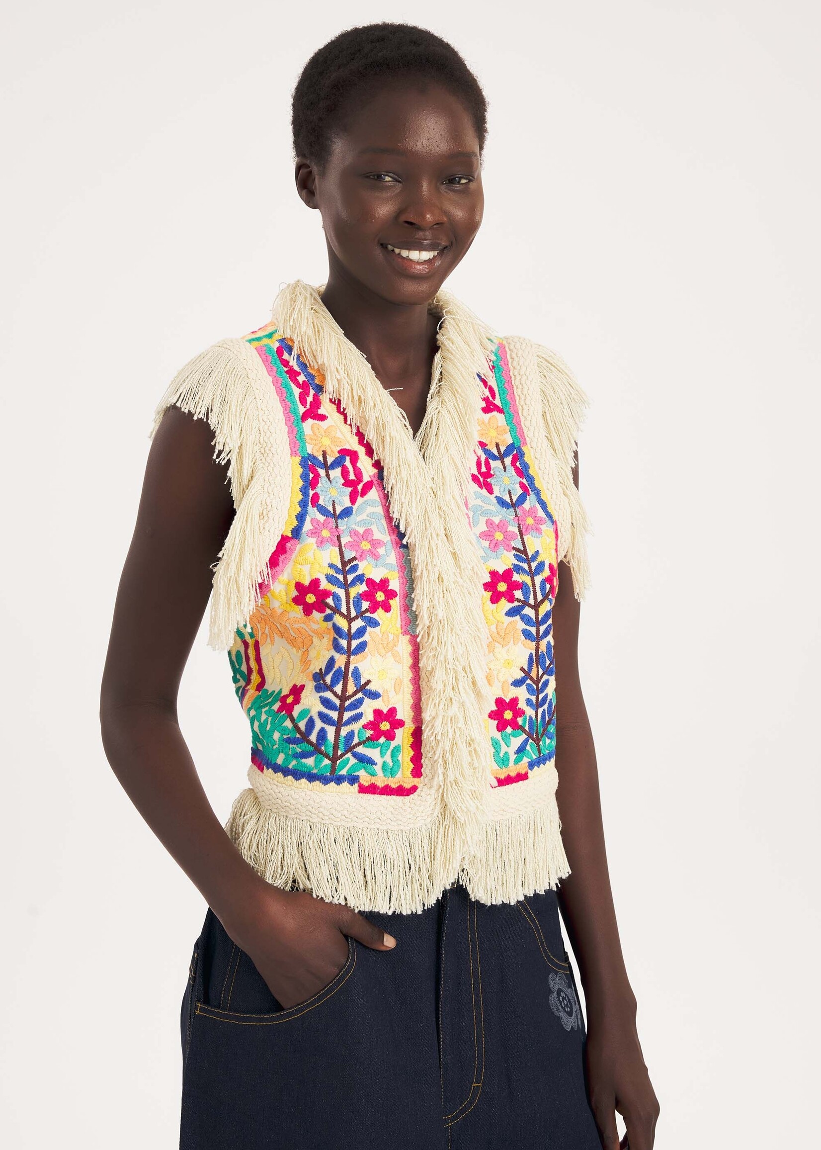 Antik Batik Rainbow Gilet - Multico