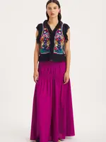 Antik Batik Rainbow Gilet - Navy