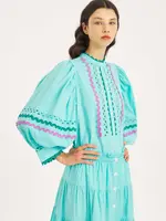 Antik Batik Rita Blouse - Aqua