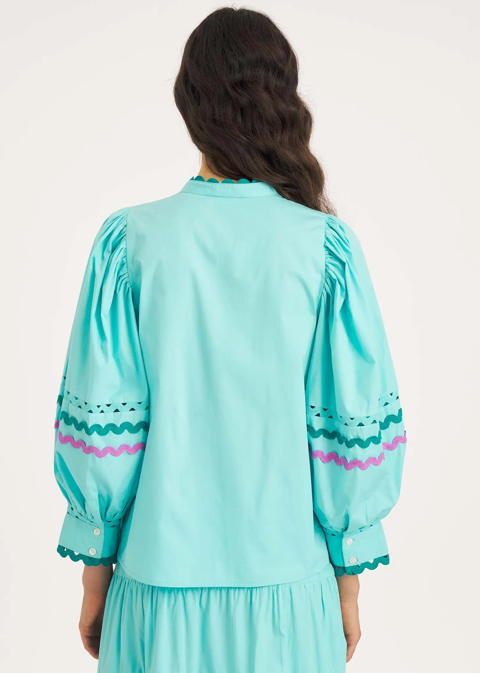 Antik Batik Rita Blouse - Aqua