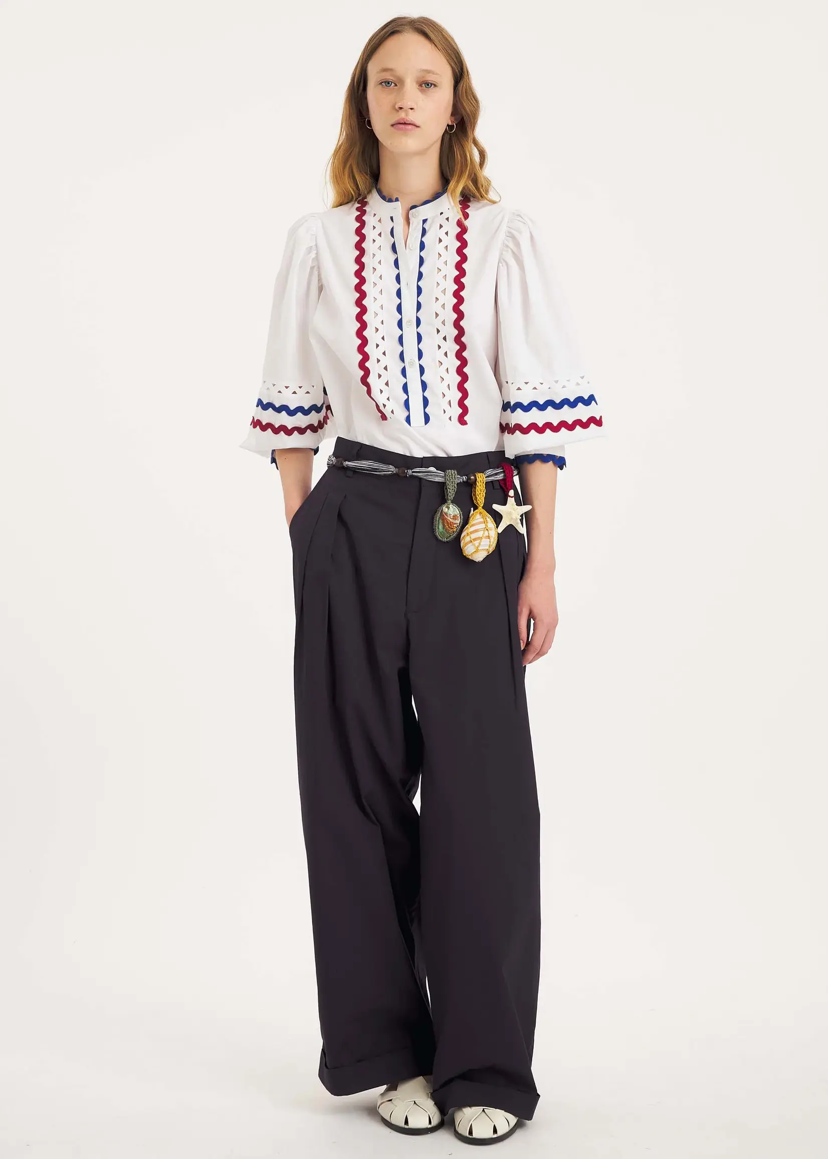 Antik Batik Rita Blouse - White