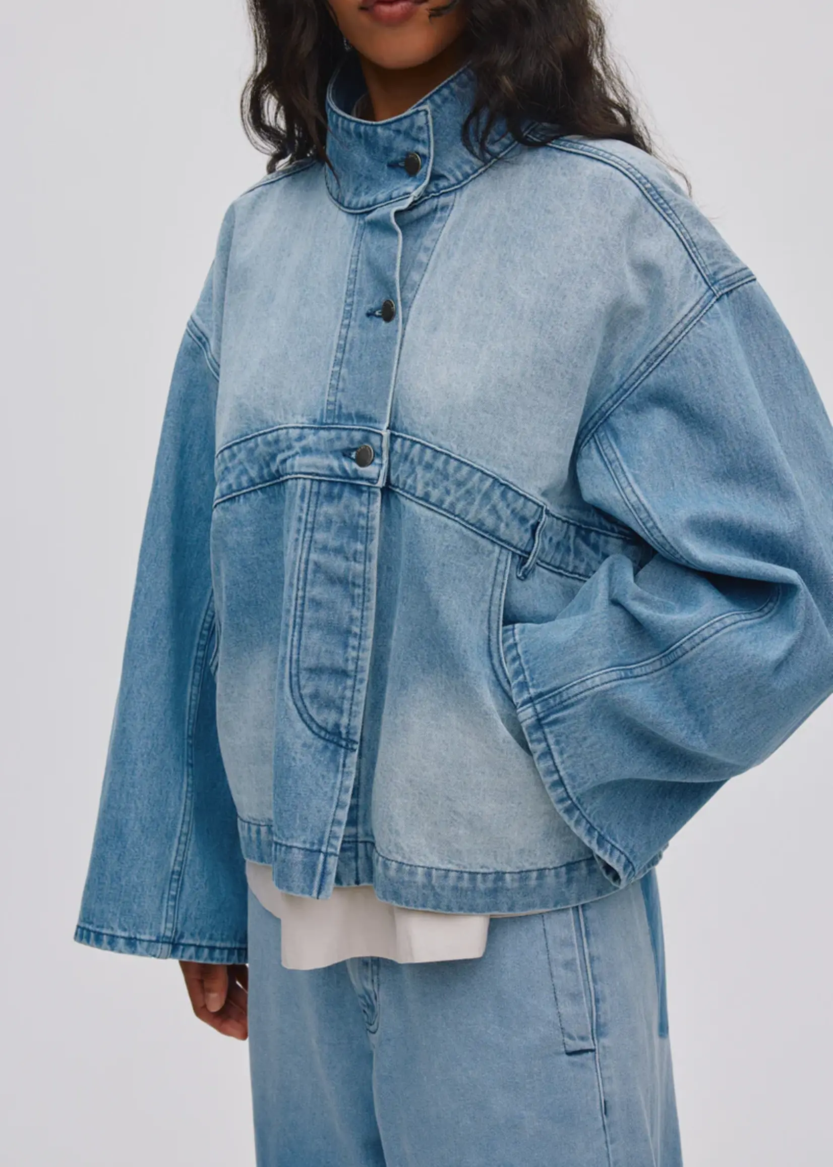 Rabens Saloner DONELA - Denim Jacket - Light washed denim