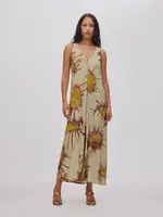 Rabens Saloner ALPA - Sea Urchin Long Dress - Chartreuse Combo