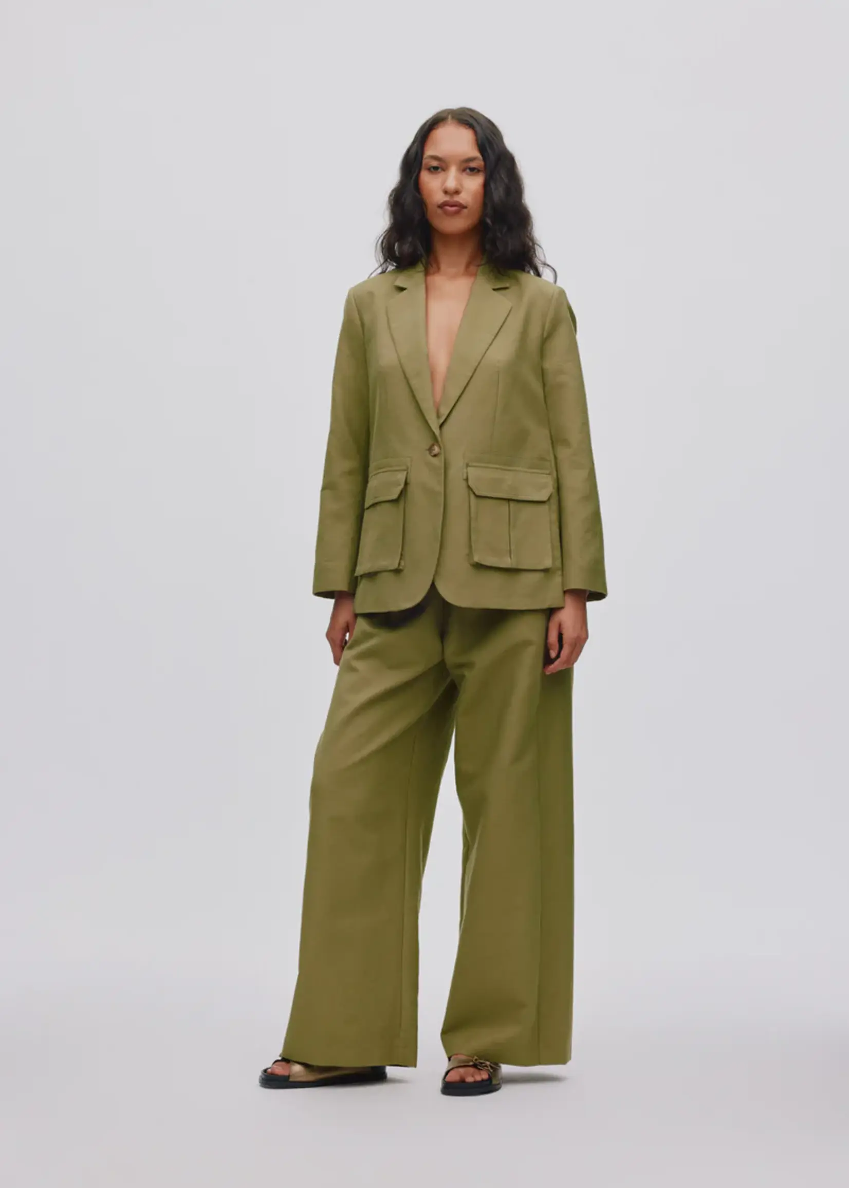 Rabens Saloner SABILA - Soft Tailoring Cargo Jacket - Pale Khaki