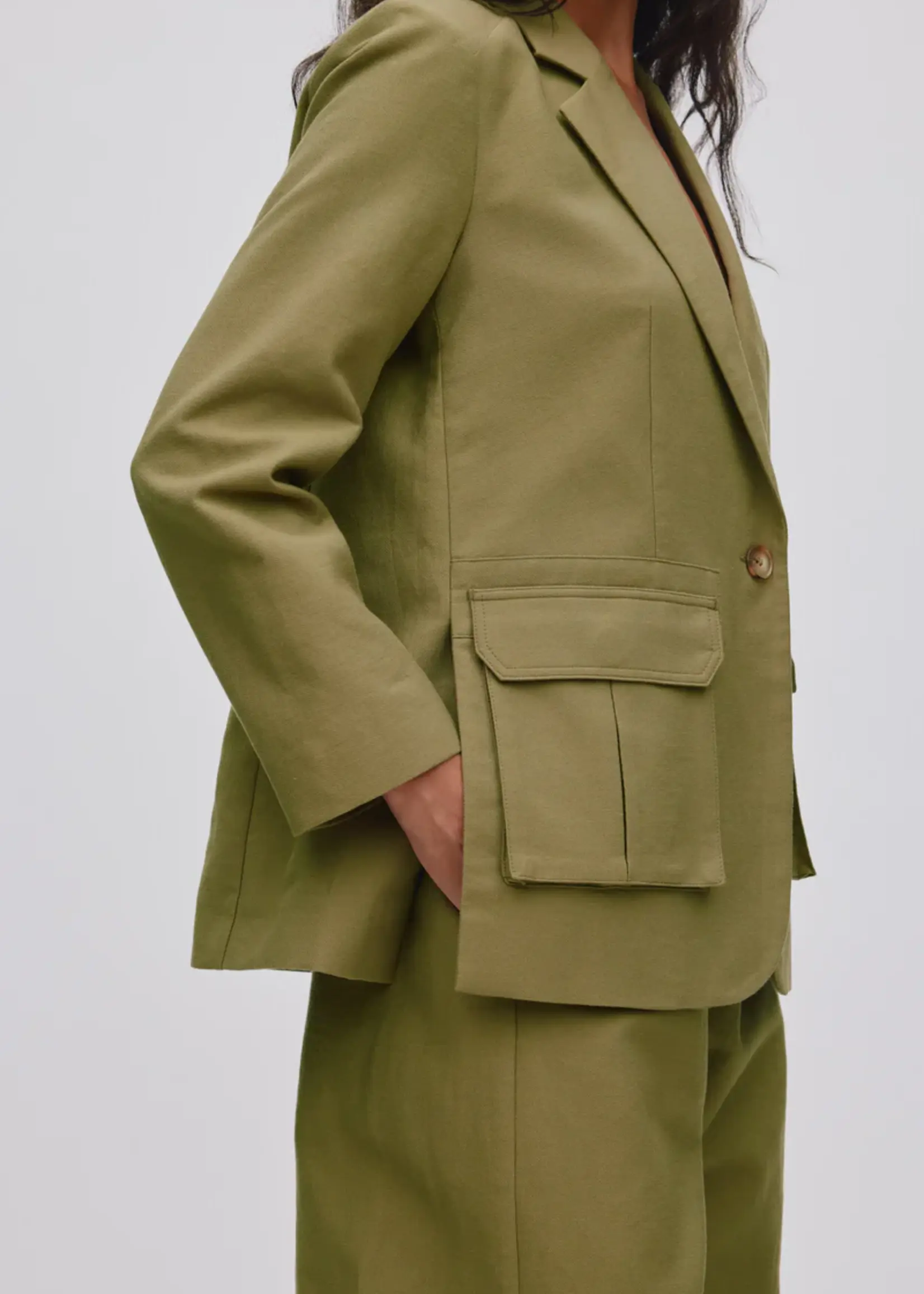 Rabens Saloner SABILA - Soft Tailoring Cargo Jacket - Pale Khaki