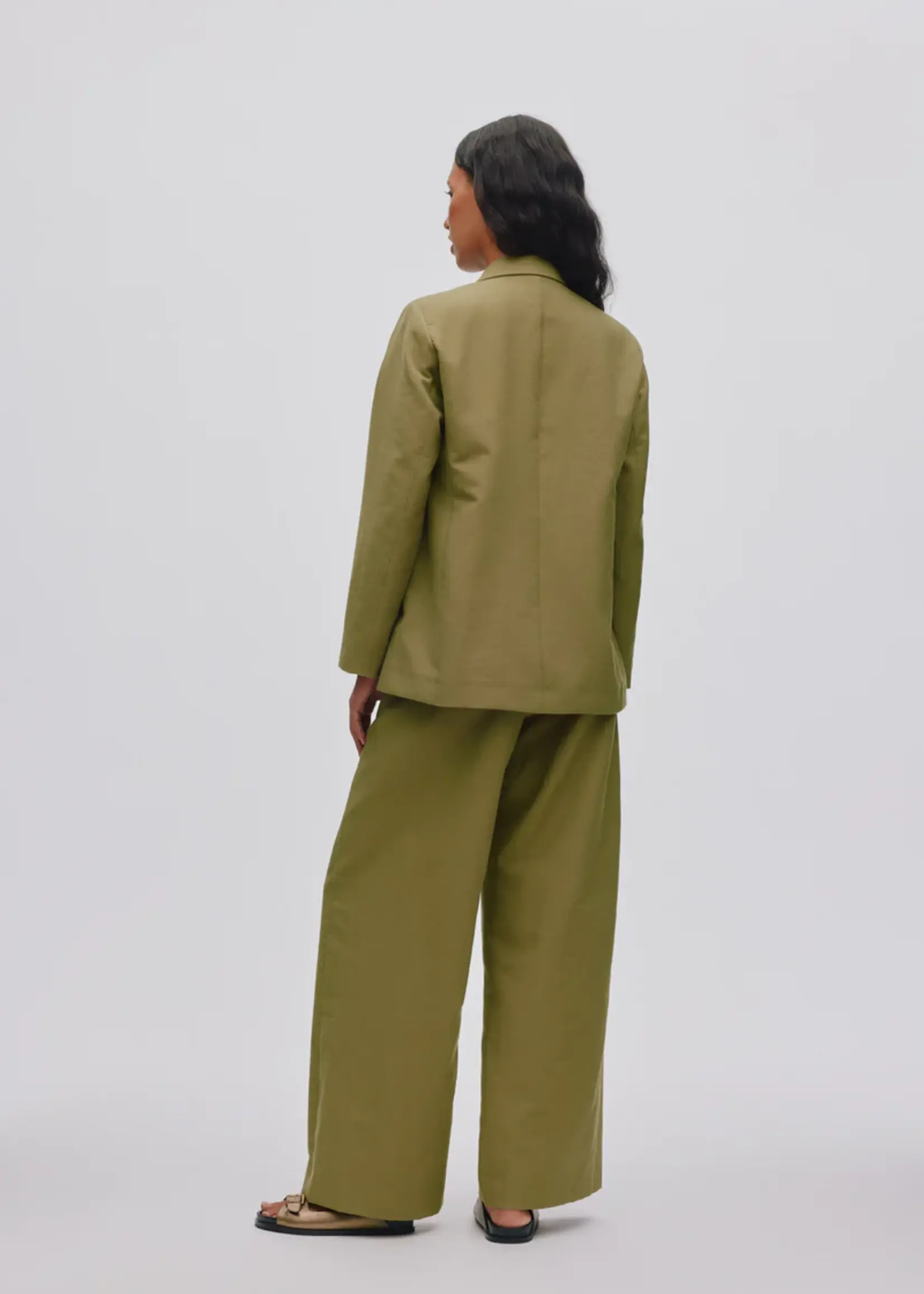 Rabens Saloner EVERDEEN - Soft Tailoring Relaxed Pants - Pale Khaki