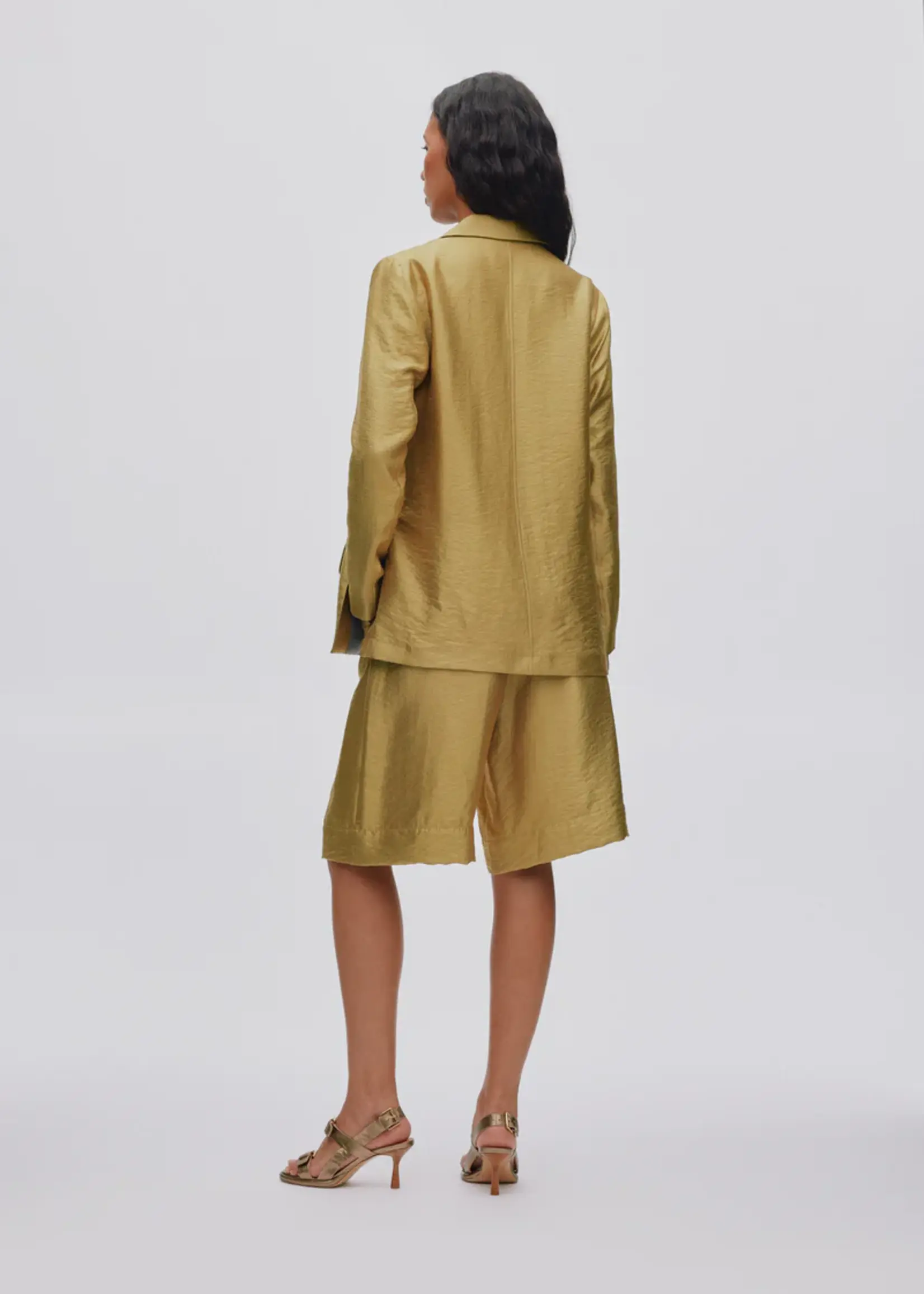 Rabens Saloner ALONA - Woven Gold Jacket - Gold