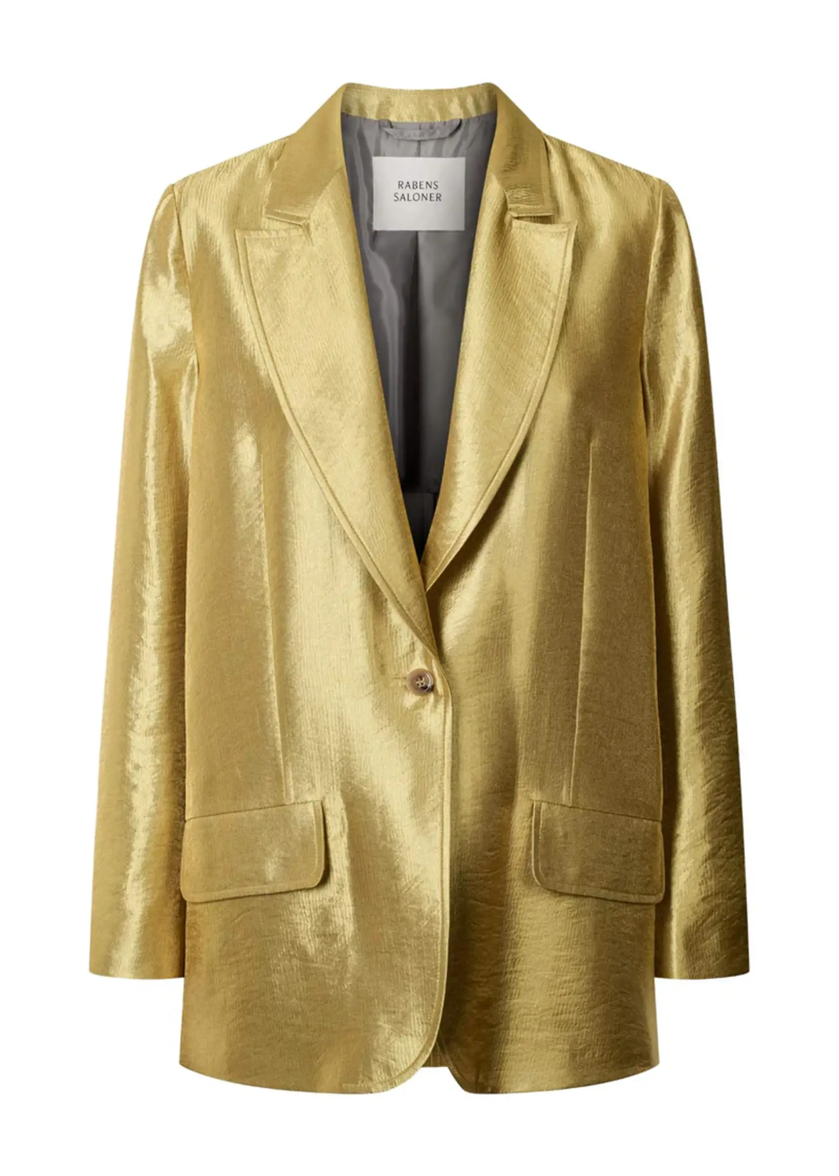 Rabens Saloner ALONA - Woven Gold Jacket - Gold